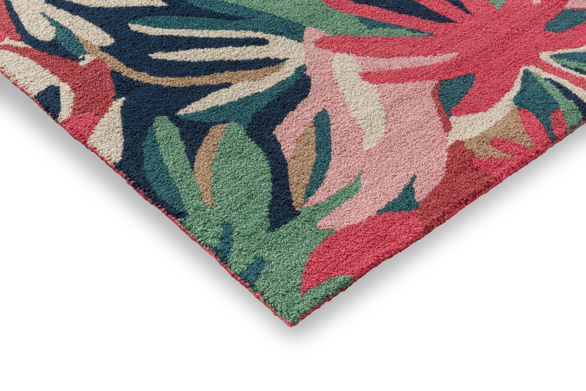 Venkovní koberec MELORA RŮŽOVÁ zeleno-růžová