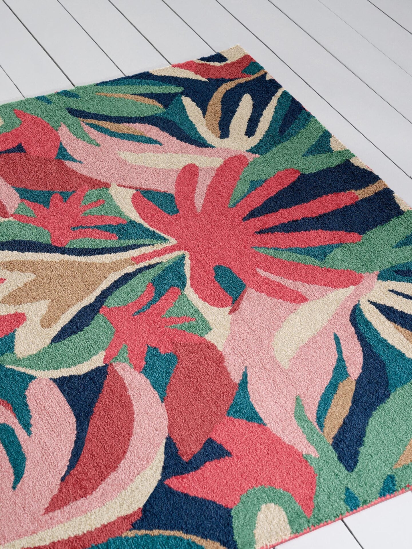 Venkovní koberec MELORA RŮŽOVÁ zeleno-růžová