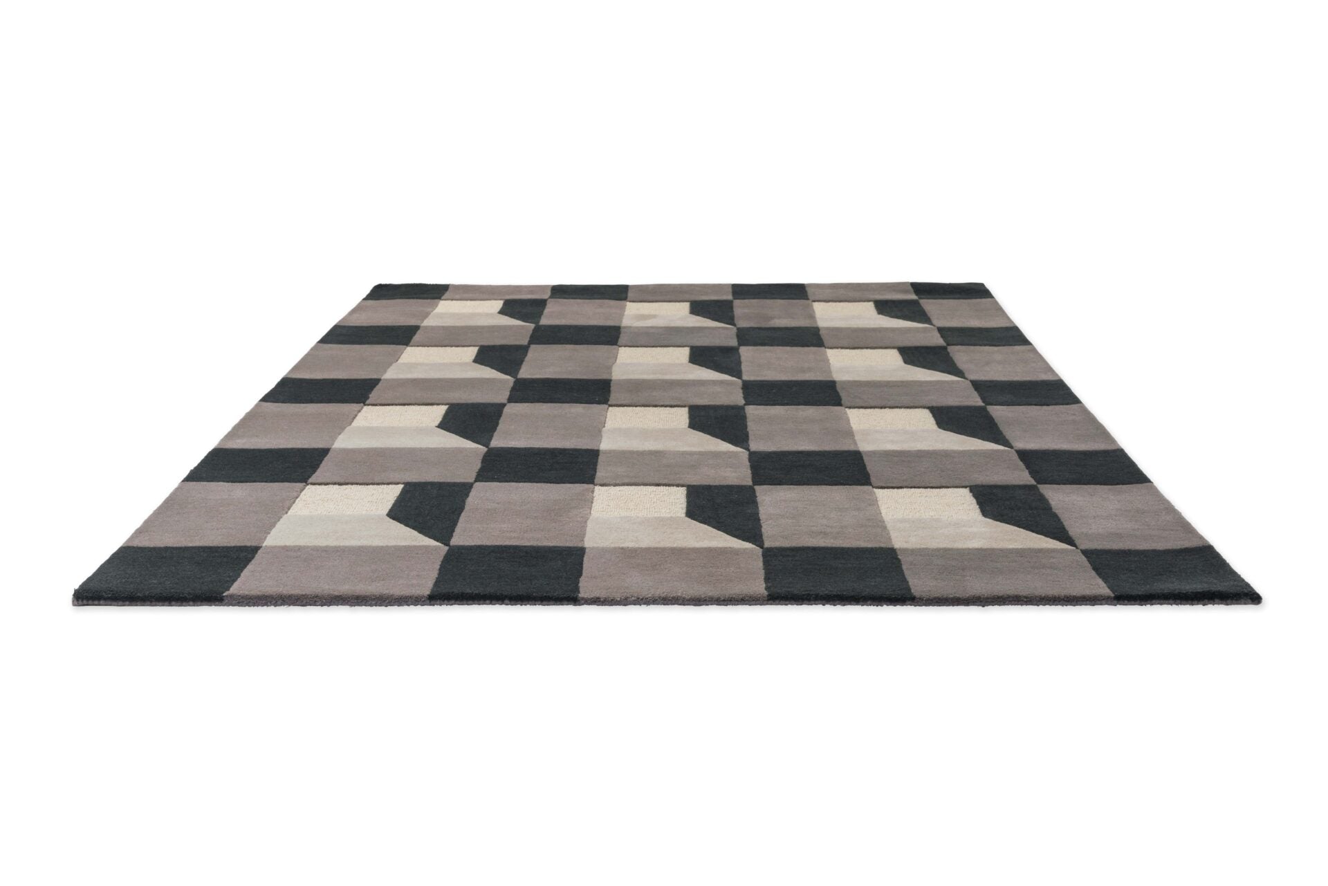 BLOCKS SLATE gray-beige rug