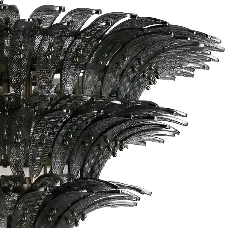 CYRAH black glass chandelier