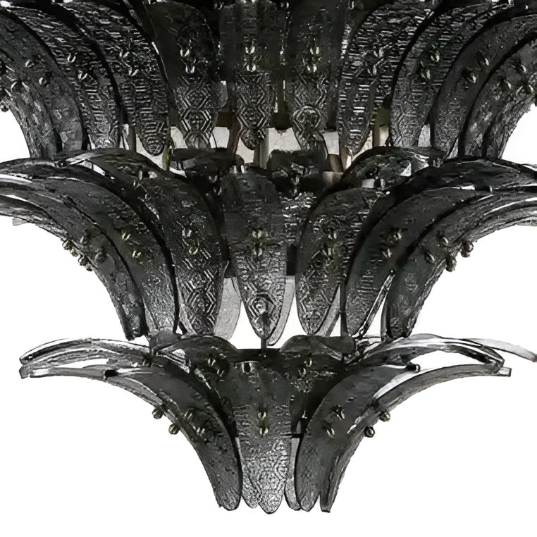 CYRAH black glass chandelier