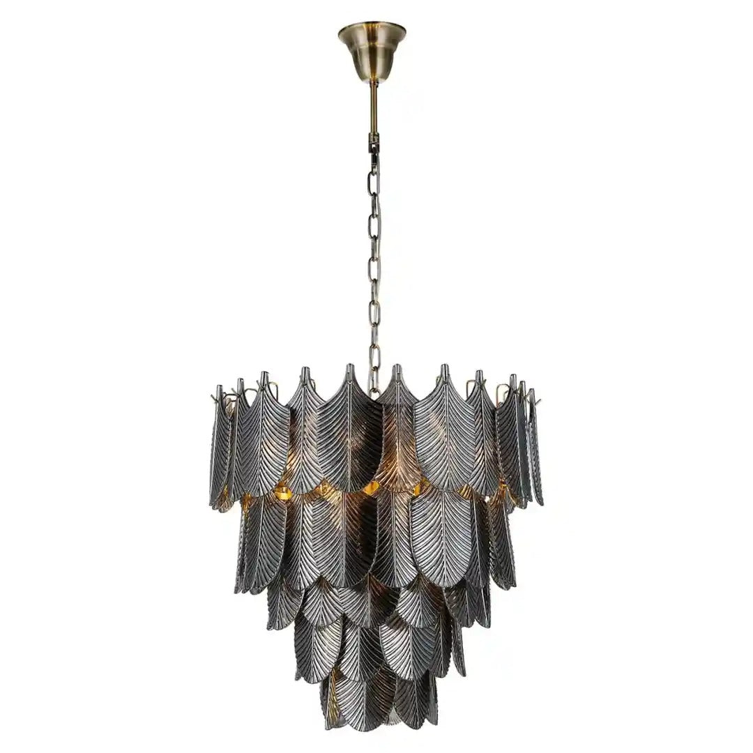 BLACK GLASS CHANDELIER DIVINE