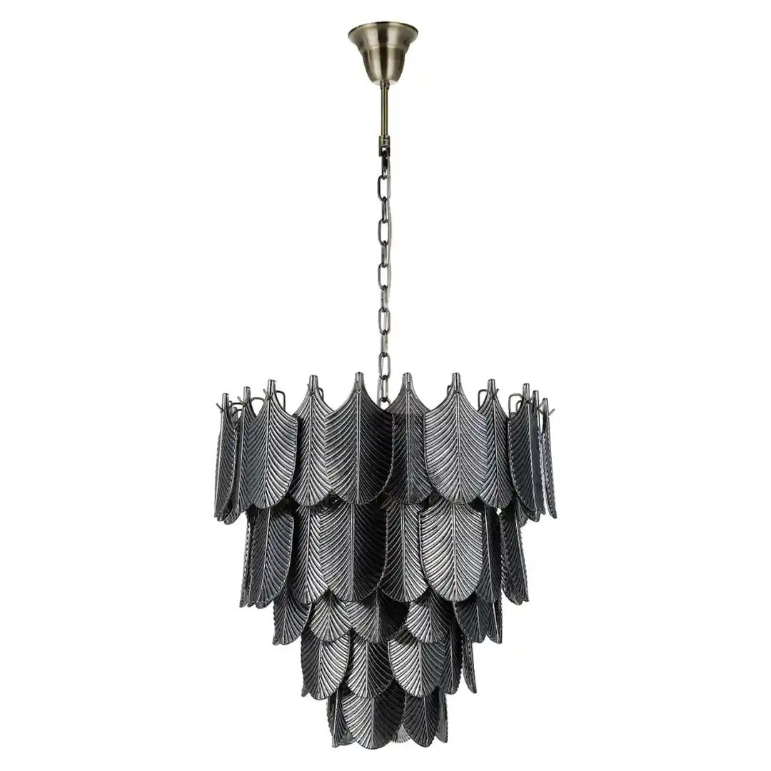 BLACK GLASS CHANDELIER DIVINE
