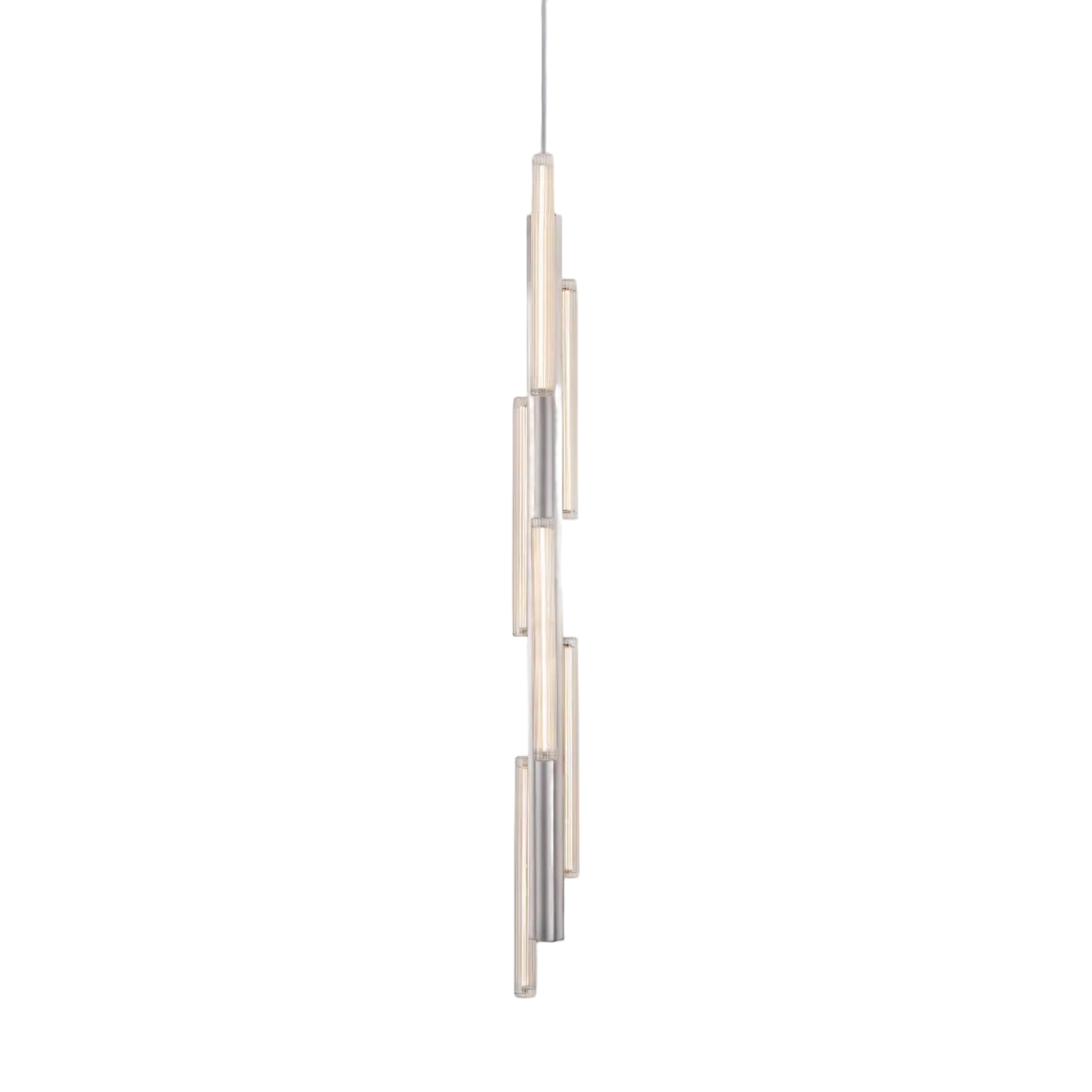 Lampa visící HAIL TALL, kartáčovaný stříbrný