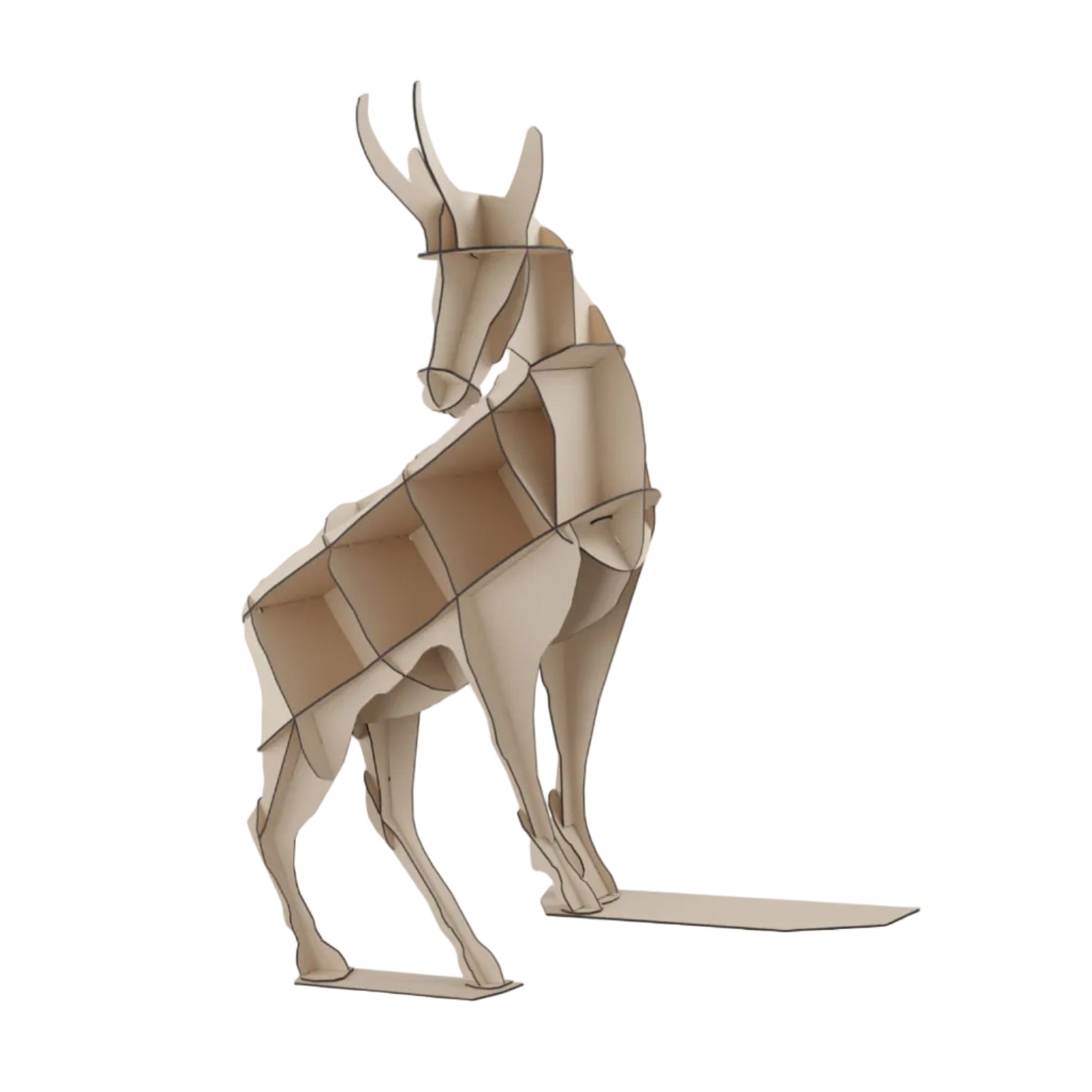 Beige nástěnný regál HORACE
