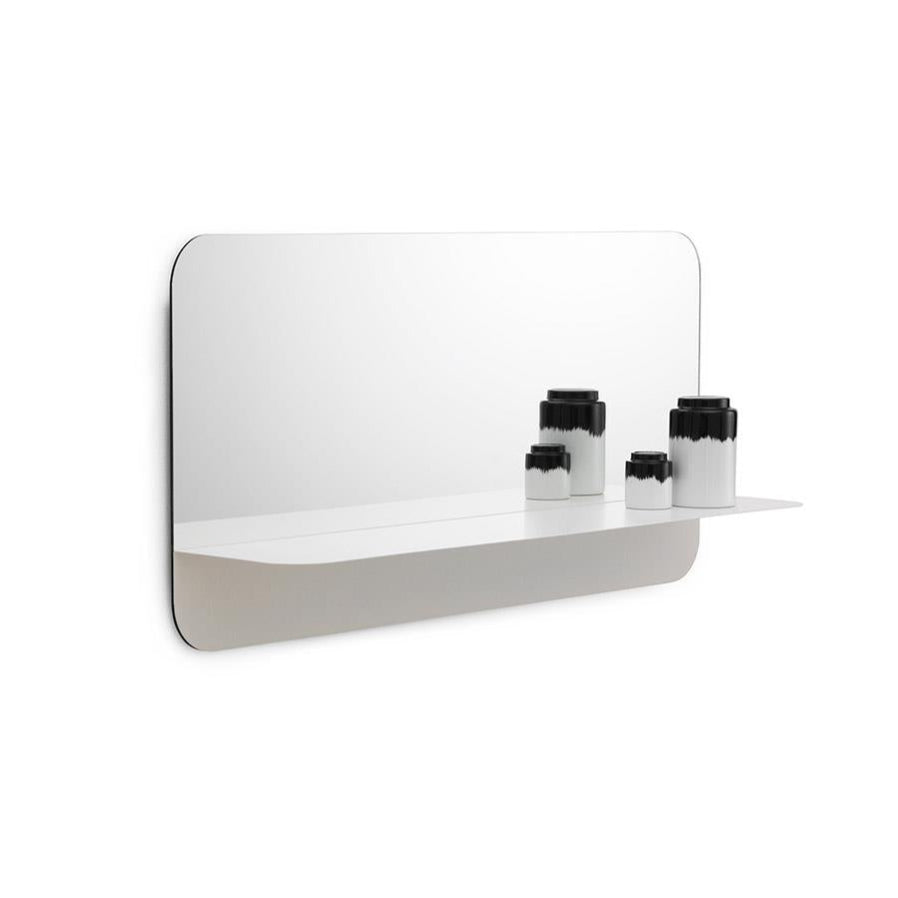 Lustro z półką HORIZON HORIZONTAL biały