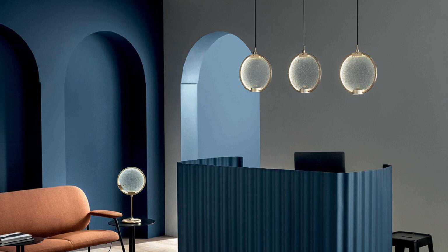 Lampa stołowa HORO TL szczotkowany mosiądz