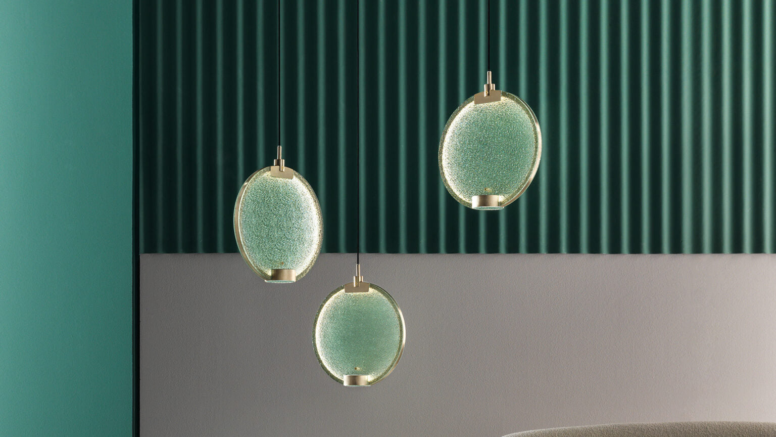 Pendant lamp HORO S1 brushed brass