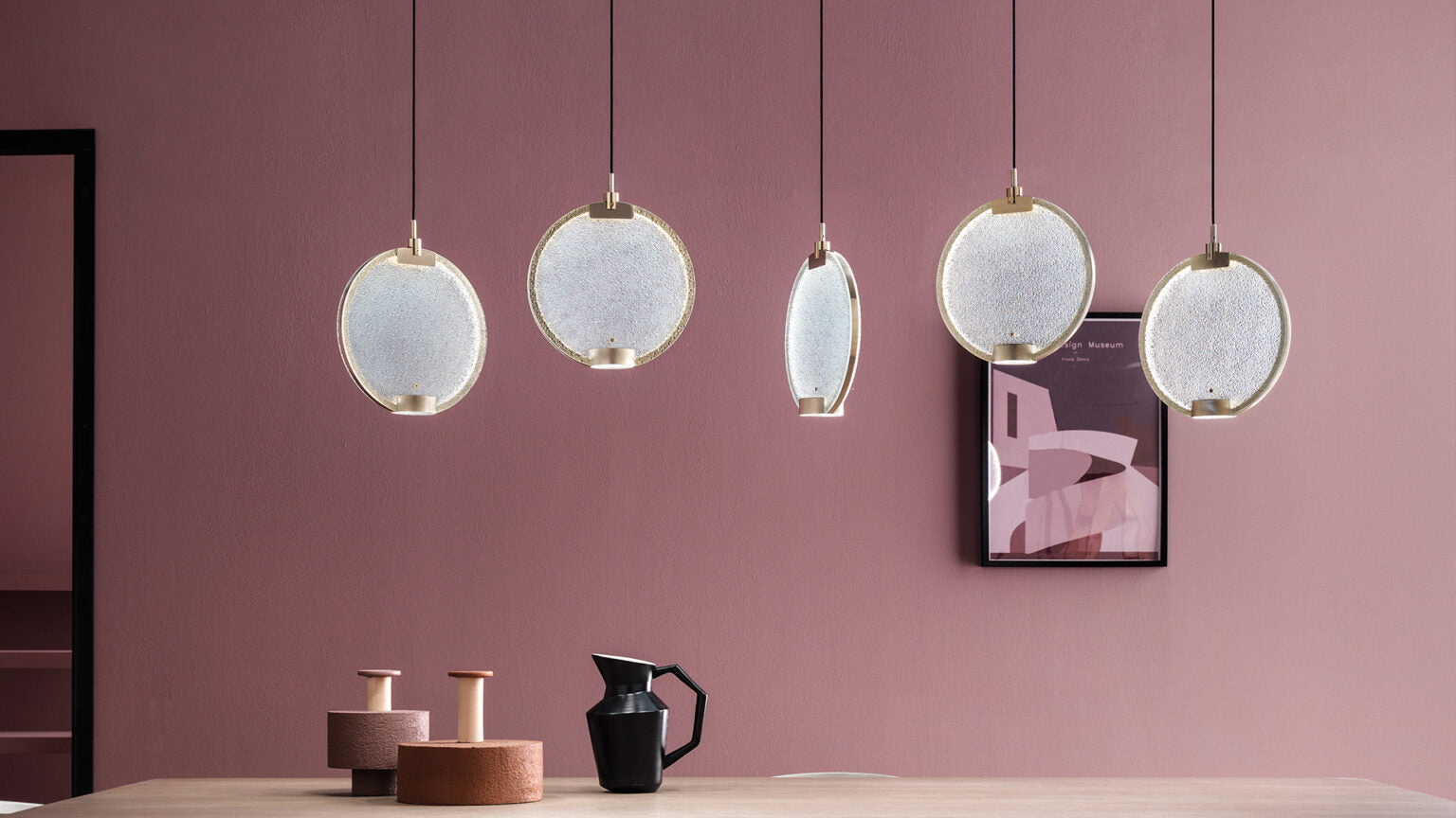 Pendant lamp HORO S1 brushed brass