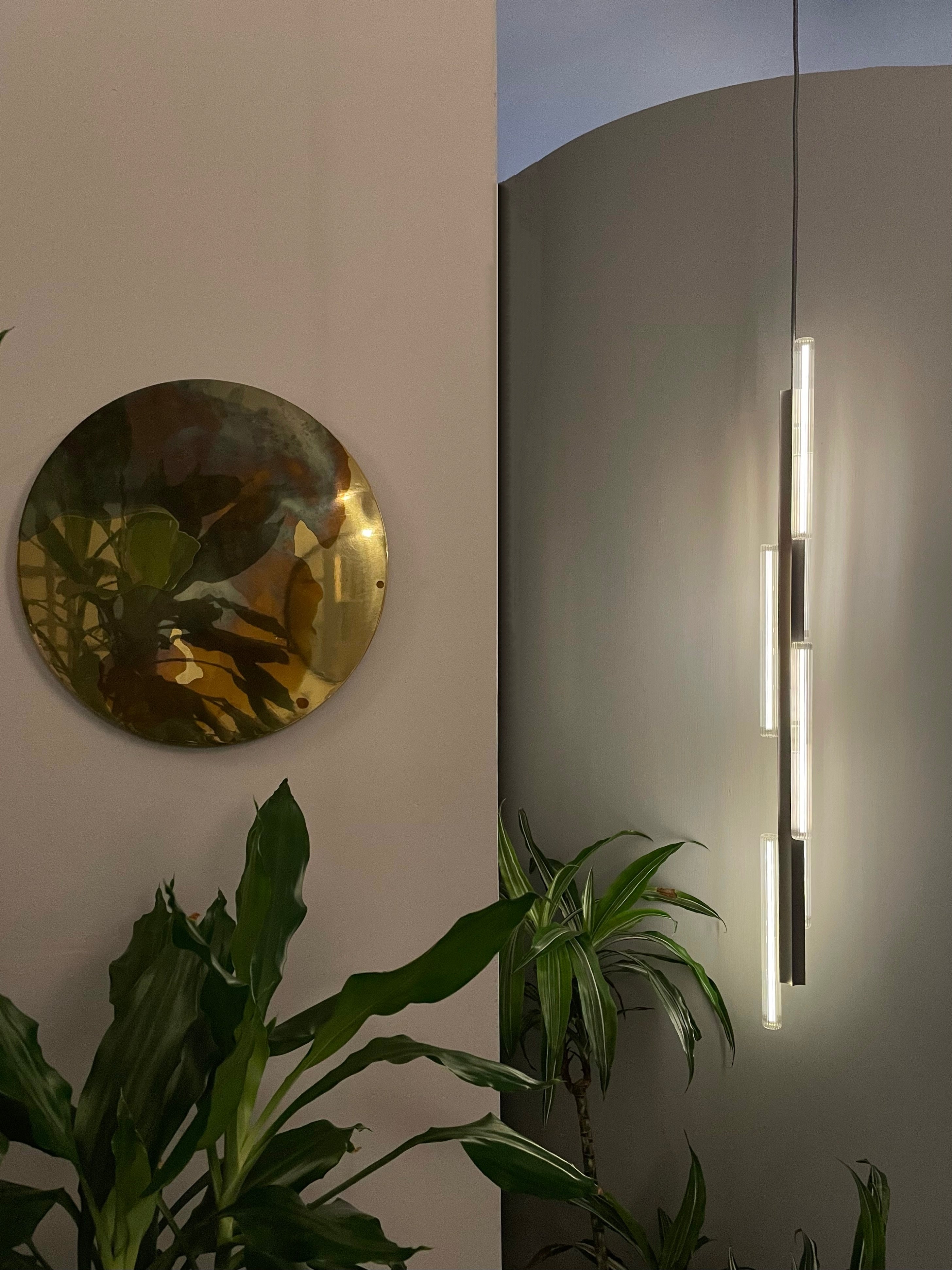 Lampa visící HAIL TALL, kartáčovaný stříbrný