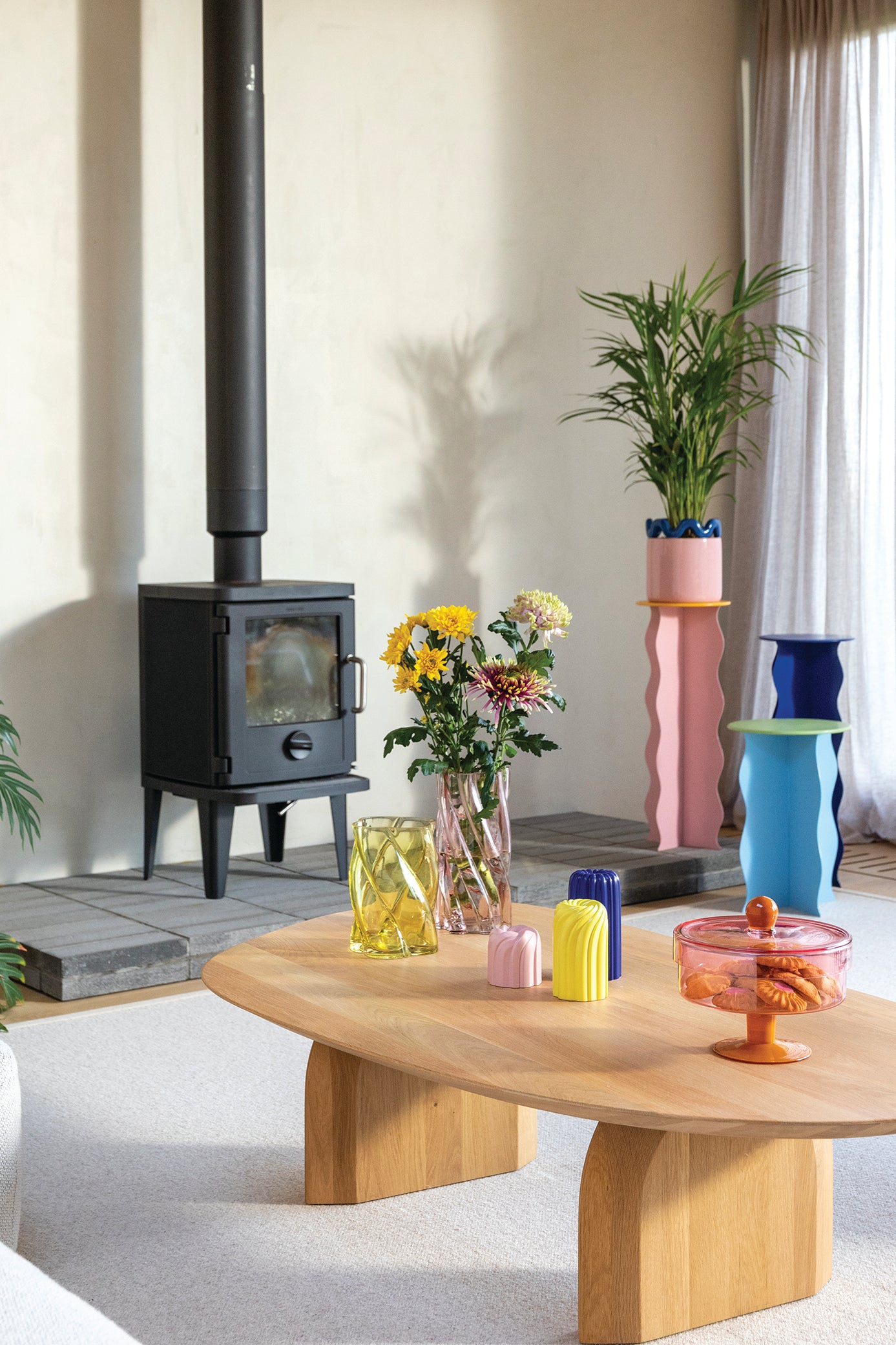 Váza MARSHMALLOW žluté sklo