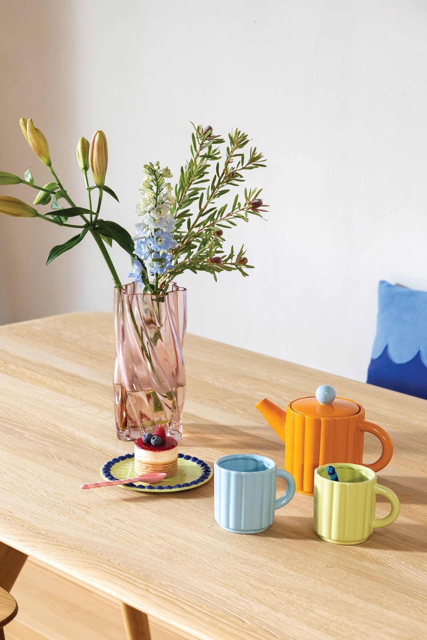 Váza MARSHMALLOW růžové sklo