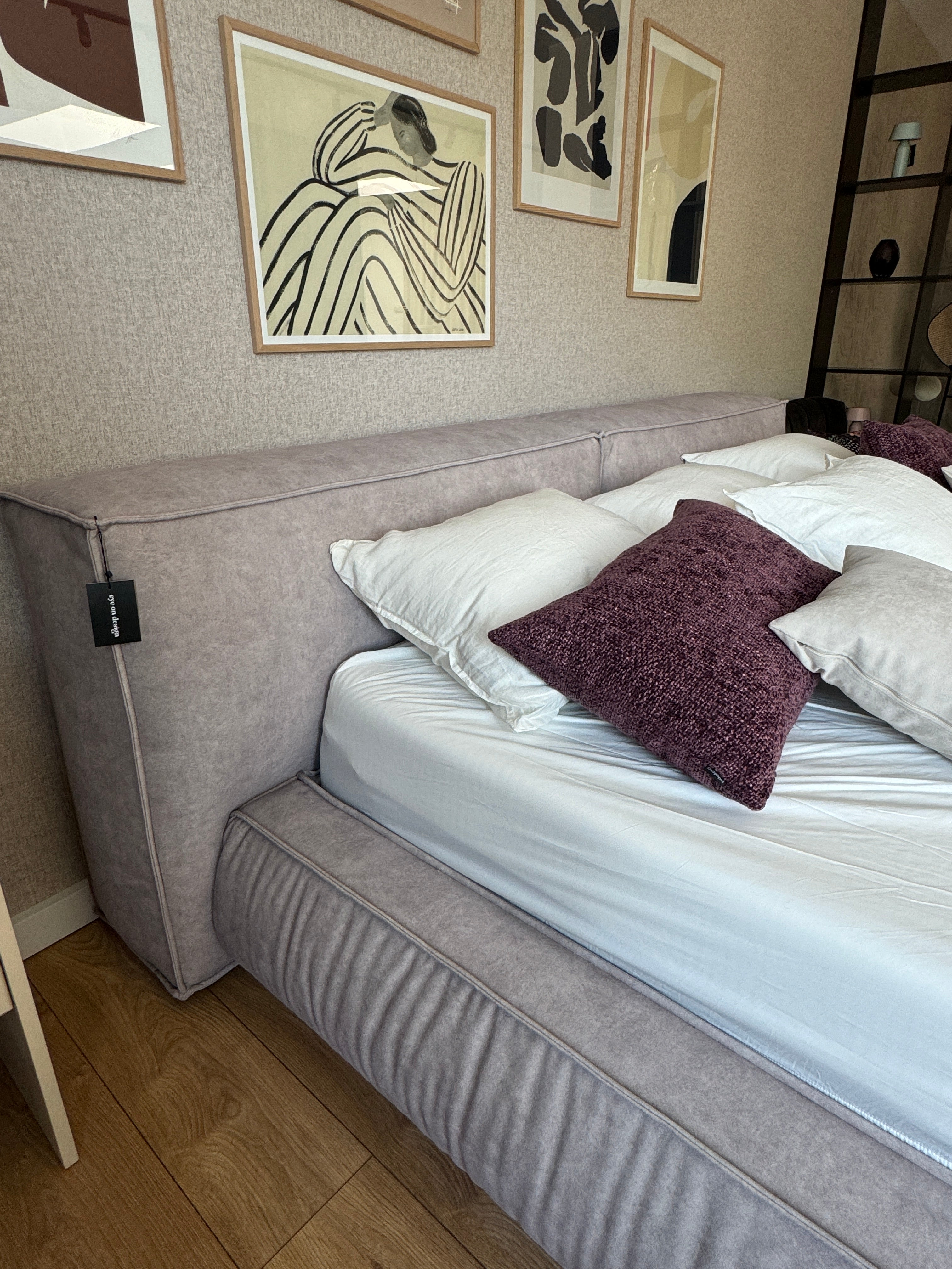 Łóżko CUSHIONS lawendowe ZOYA 02 - poekspozycyjne