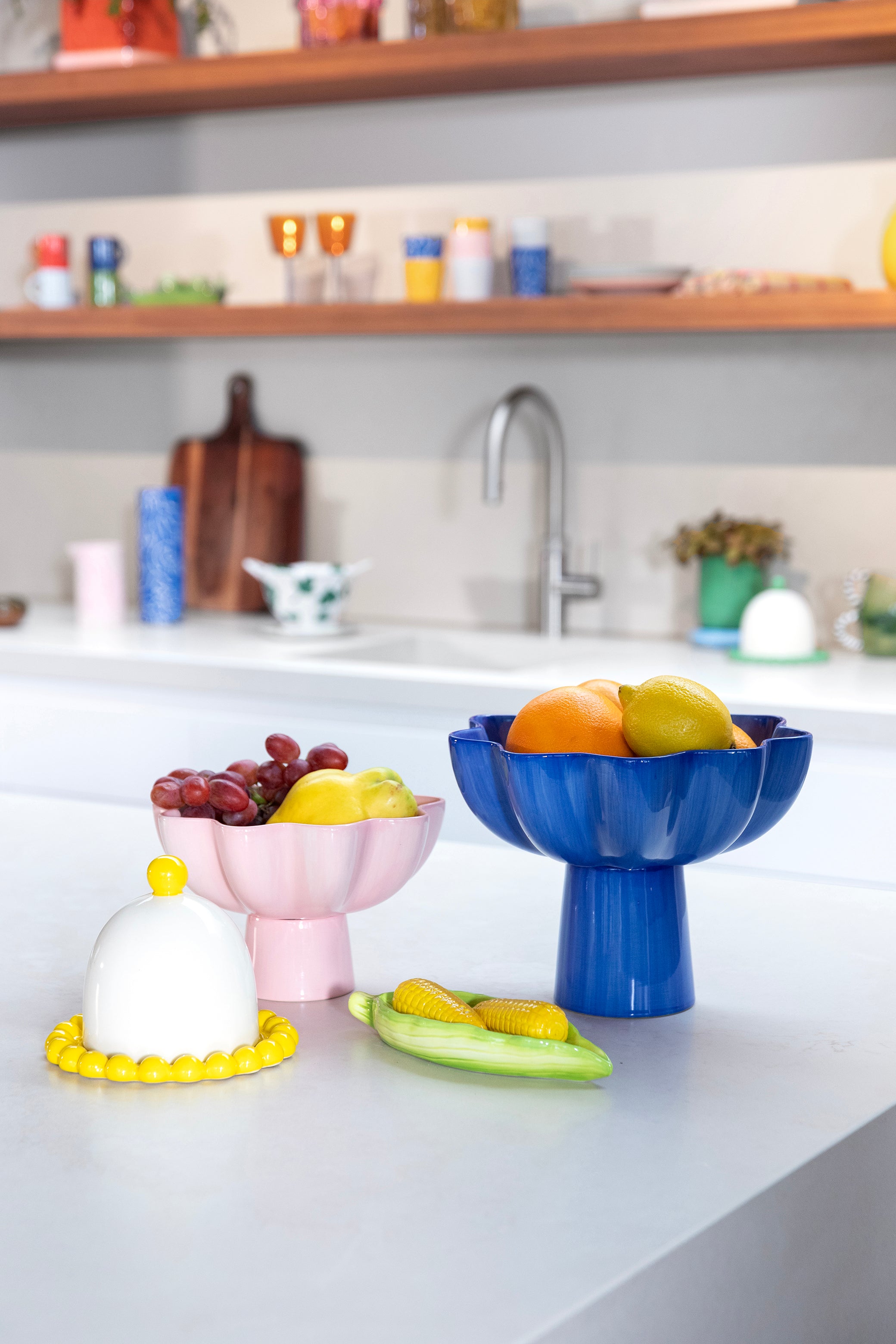 Vysoká mísa SUN modrá