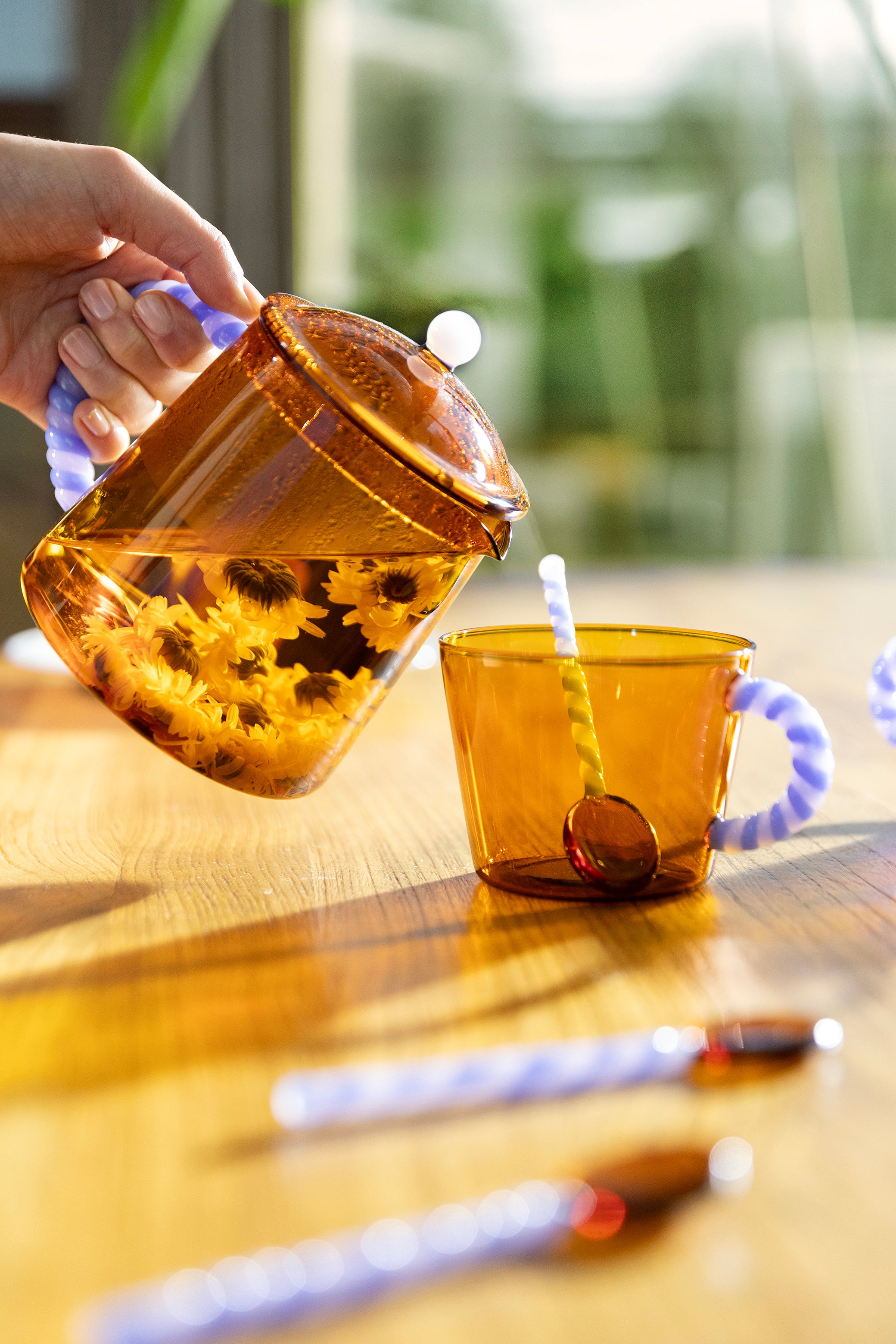 DUET Amber Spoon Set with Purple