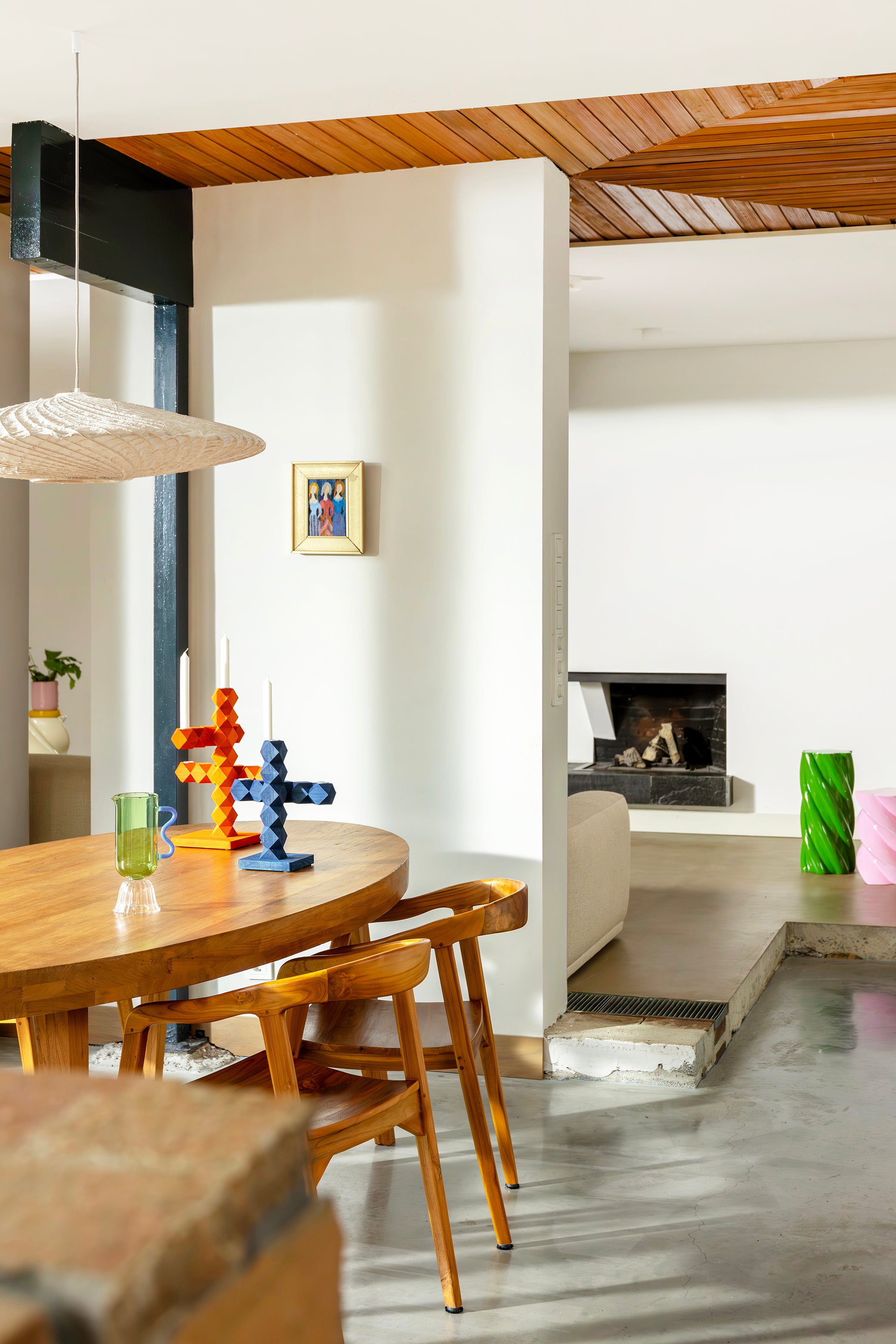 Svícen CLEAN CUT modrý