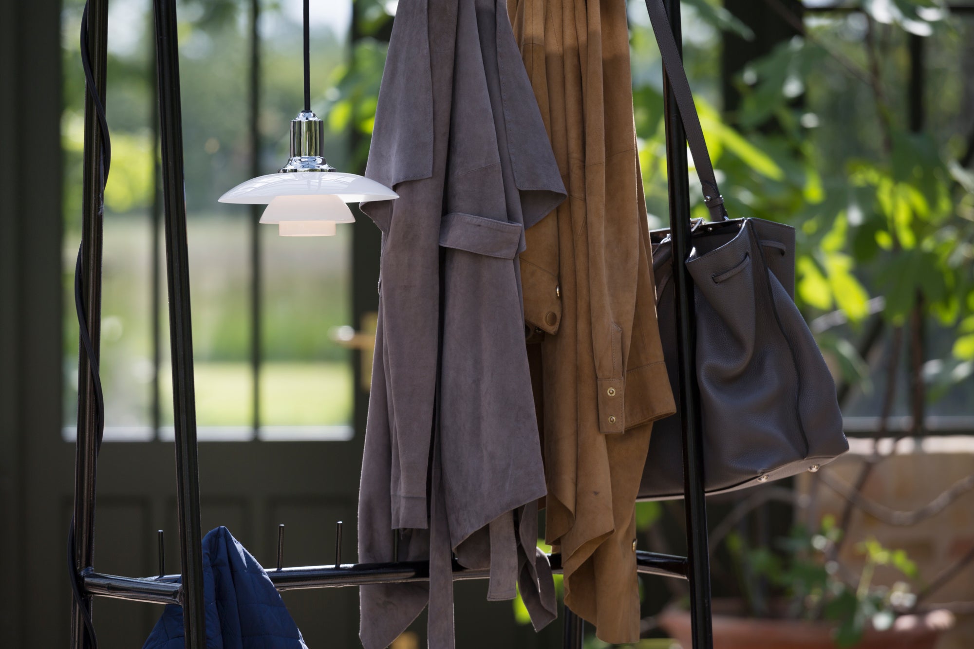 PH 2/1 pendant lamp white with chrome finish