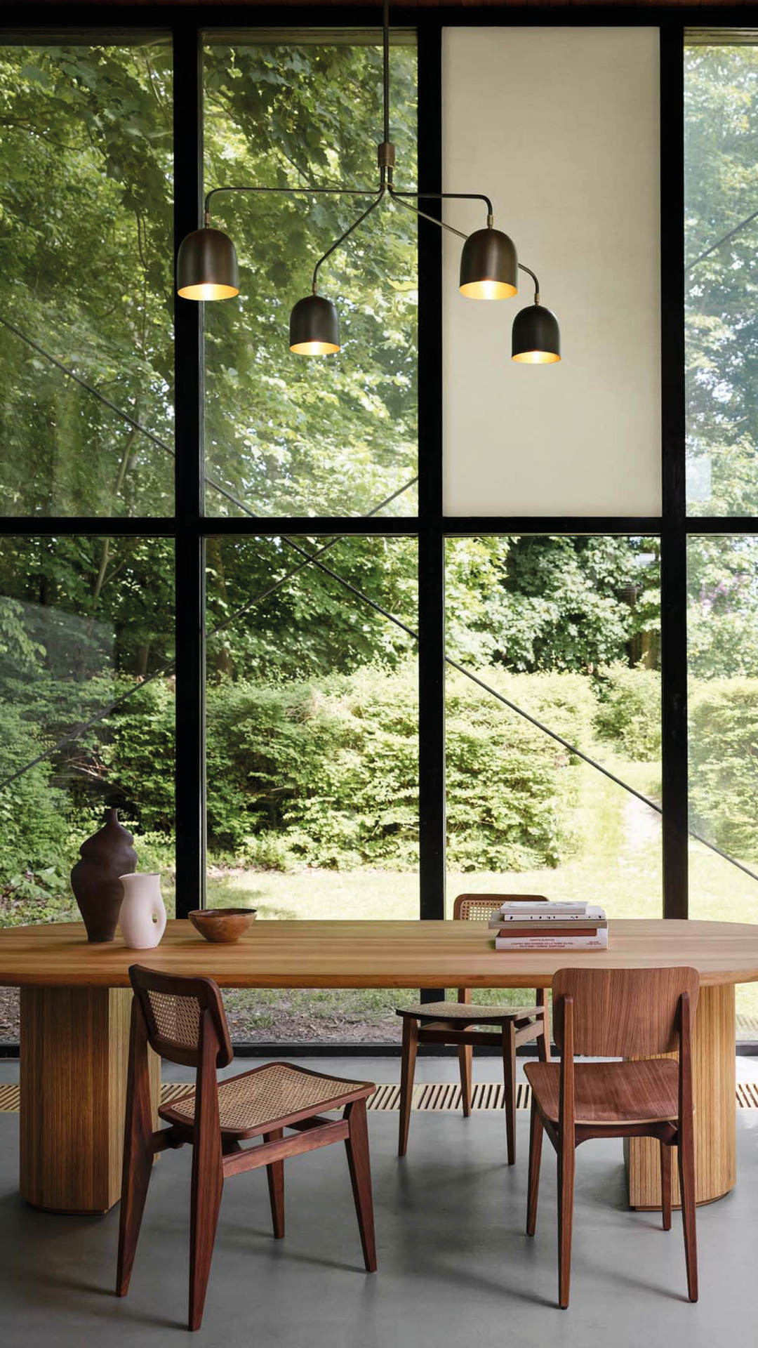 MOON Table Black Oak Veneer