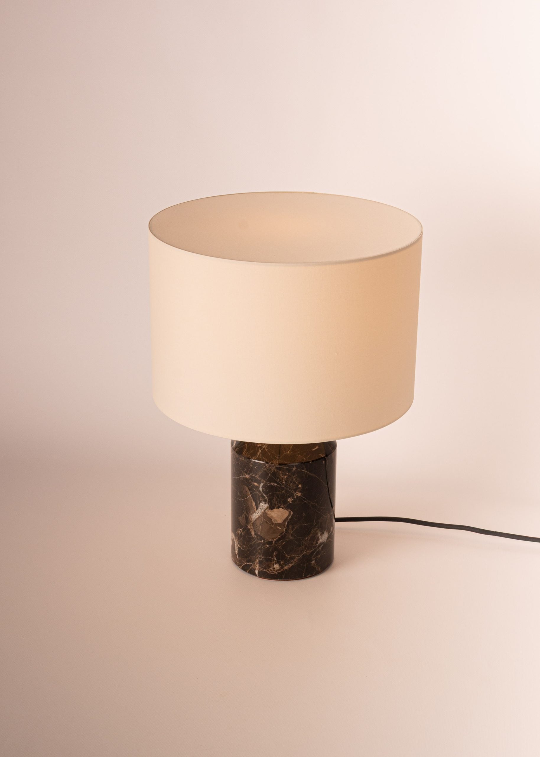 Stolní lampa JOSEF hnědý mramor