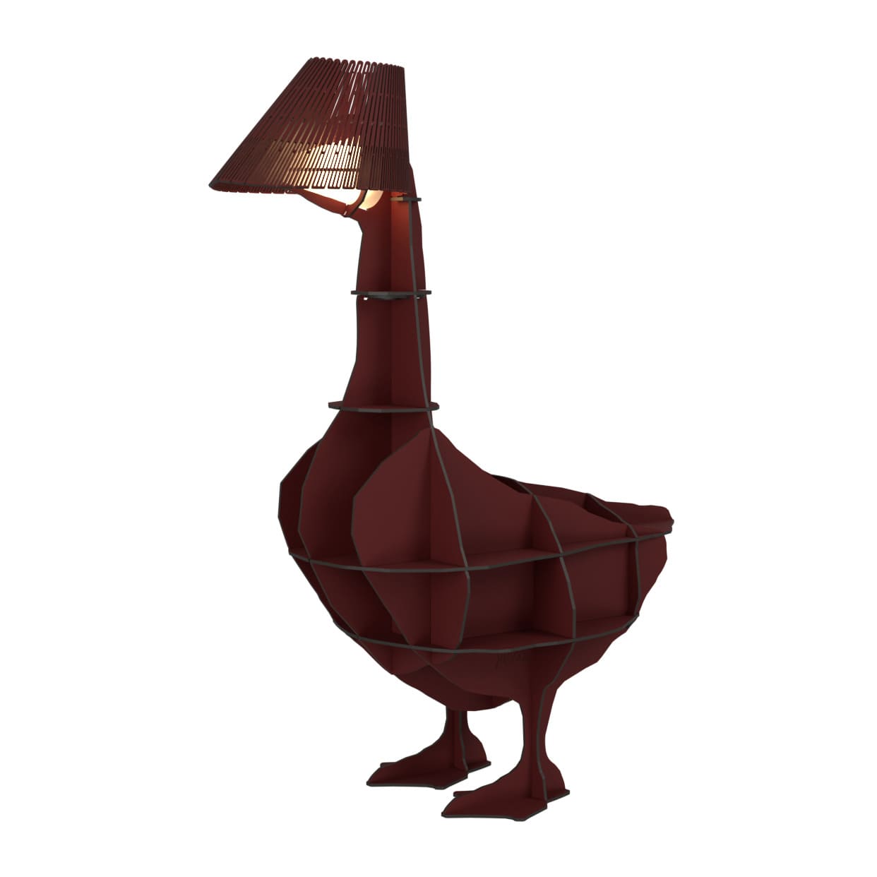 Lampa JUNON v bordové barvě