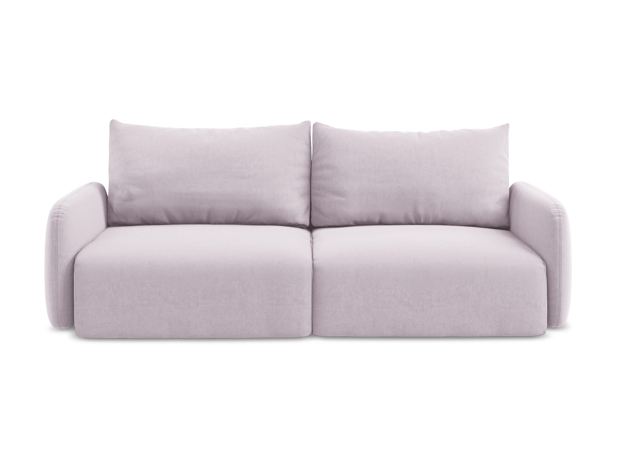 Sofa sametová 3-osobová s funkcí spaní KALENA levandulová