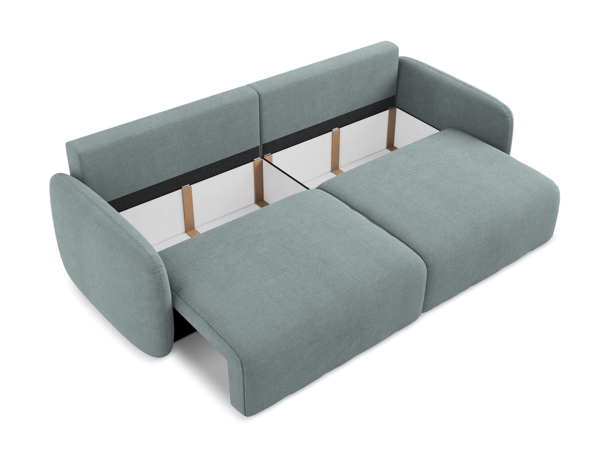 3-Seater Sofa with Sleeping Function KALENA Denim Blue
