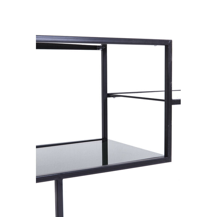 Console with shelves black loft