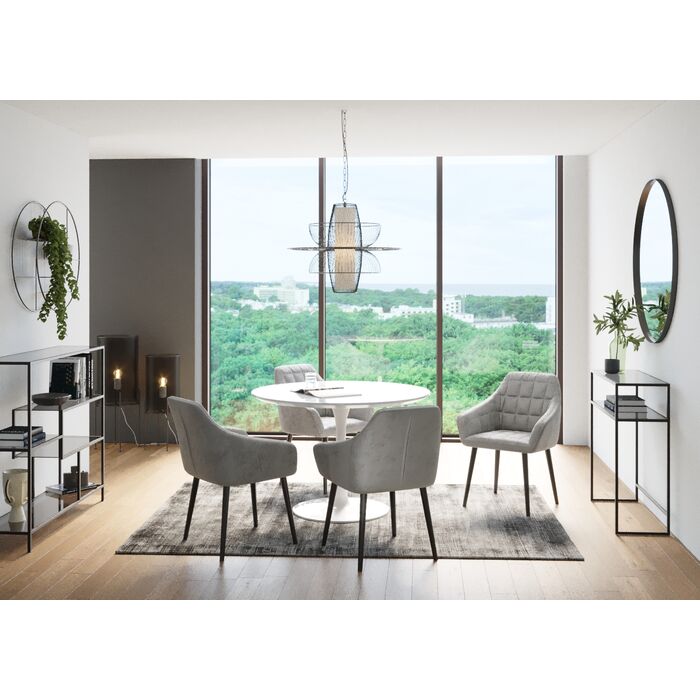 Console with shelves black loft