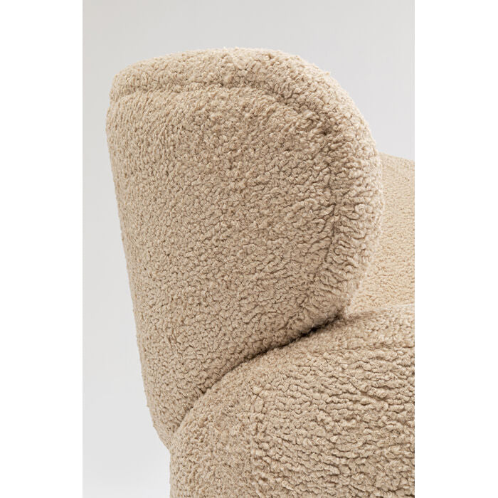 Carella rotary armchair beige lamb