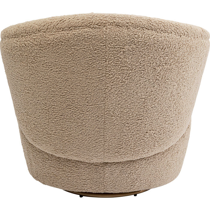 Carella rotary armchair beige lamb