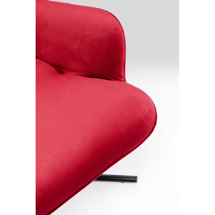 Oscar rotary armchair red velvet