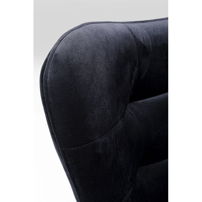 Oscar swivel chair black velvet