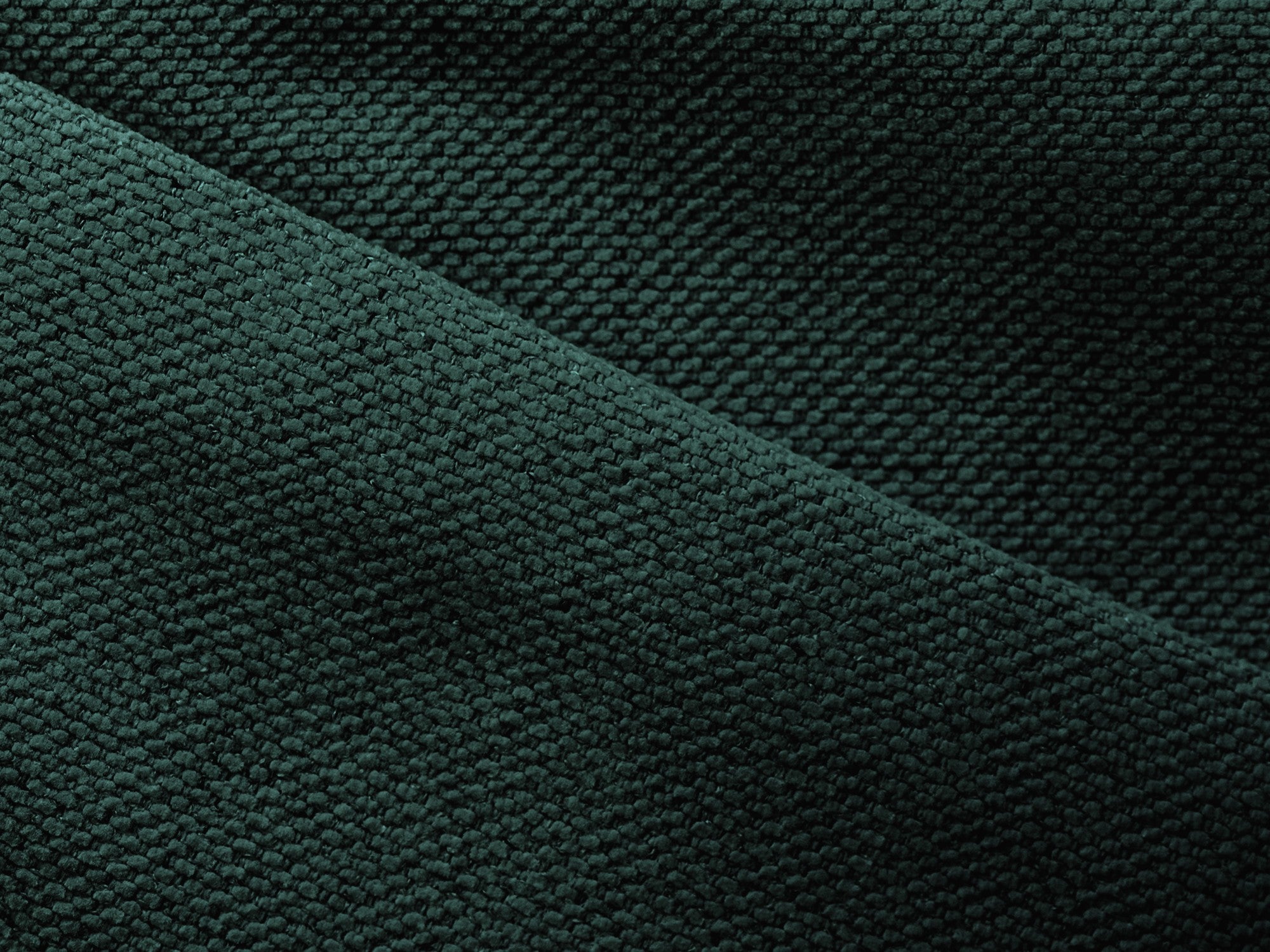 Left-sided corner sofa bed KONA in bottle green