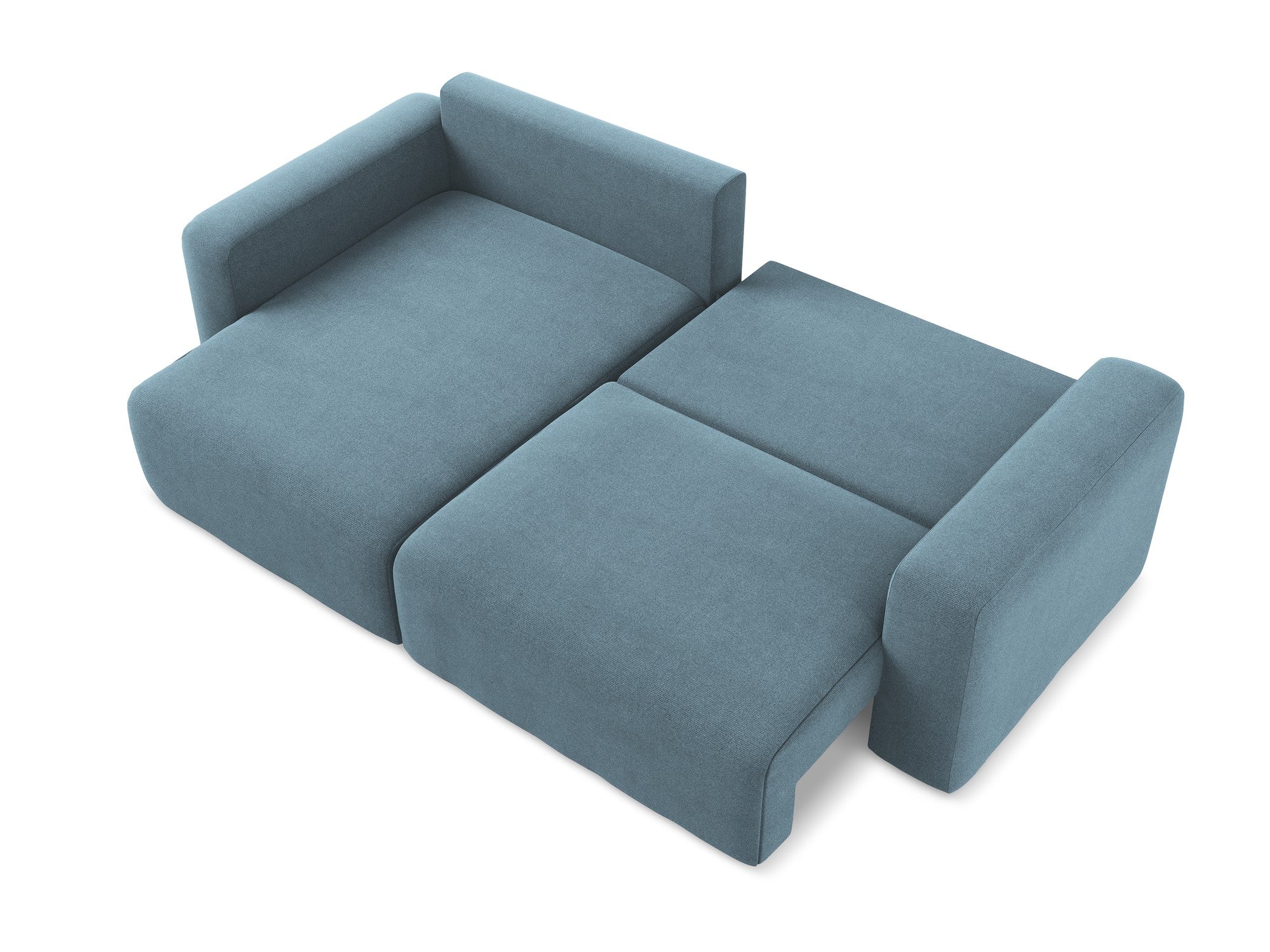 Rohová sedačka s funkcí spaní KONA světle modrá