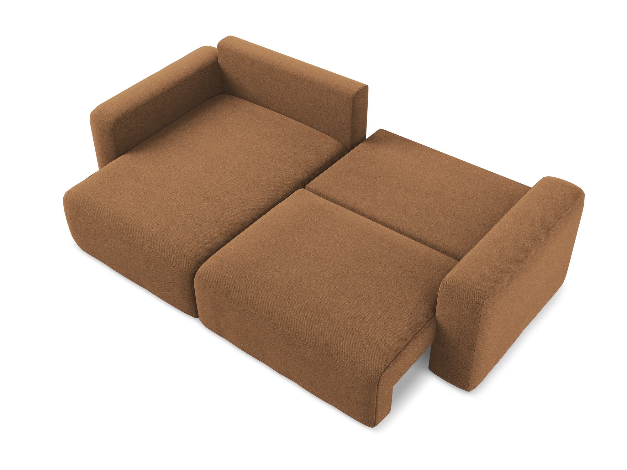 Left-sided corner sofa bed KONA terracotta