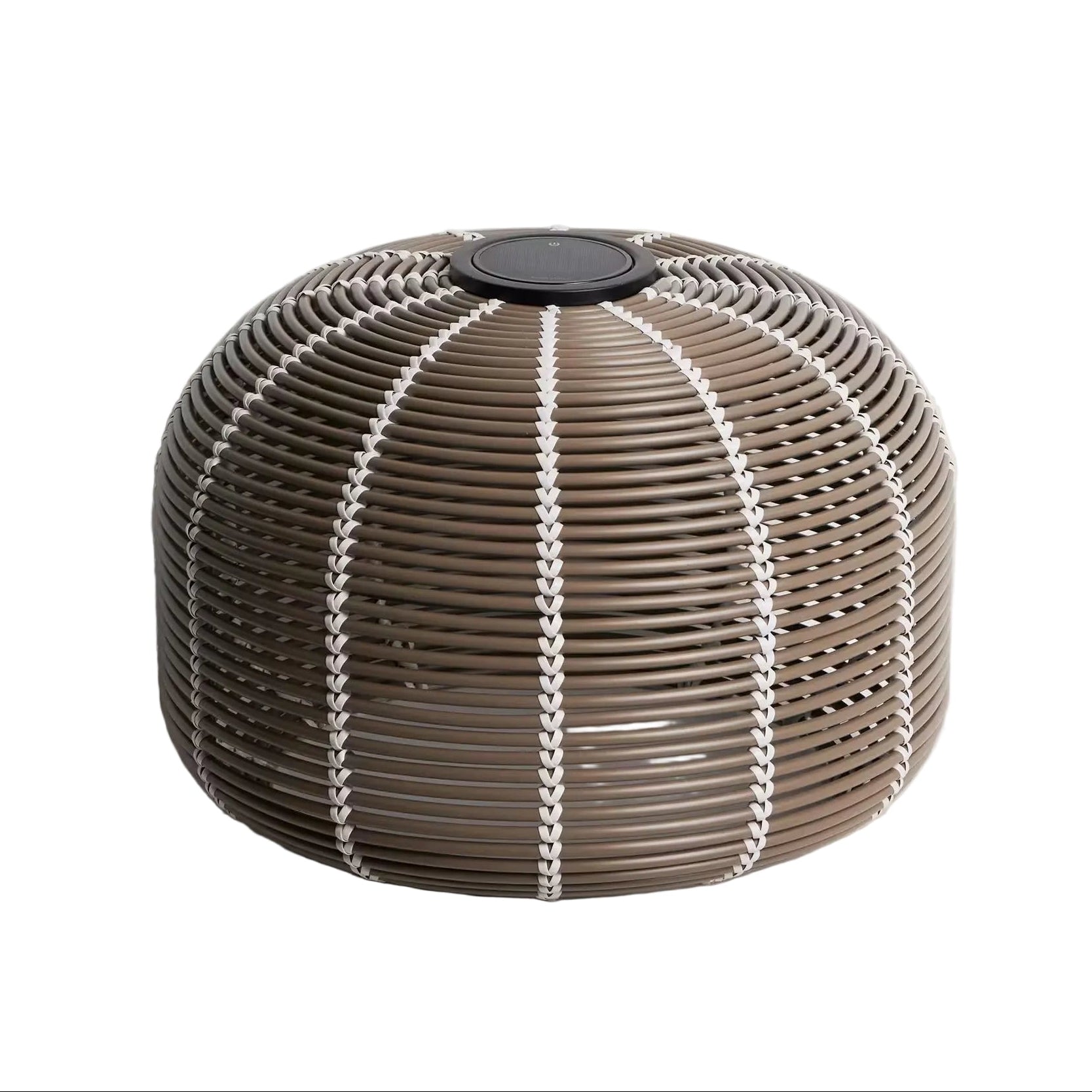 Solární zahradní lampa GAROINA taupe syntetický ratan