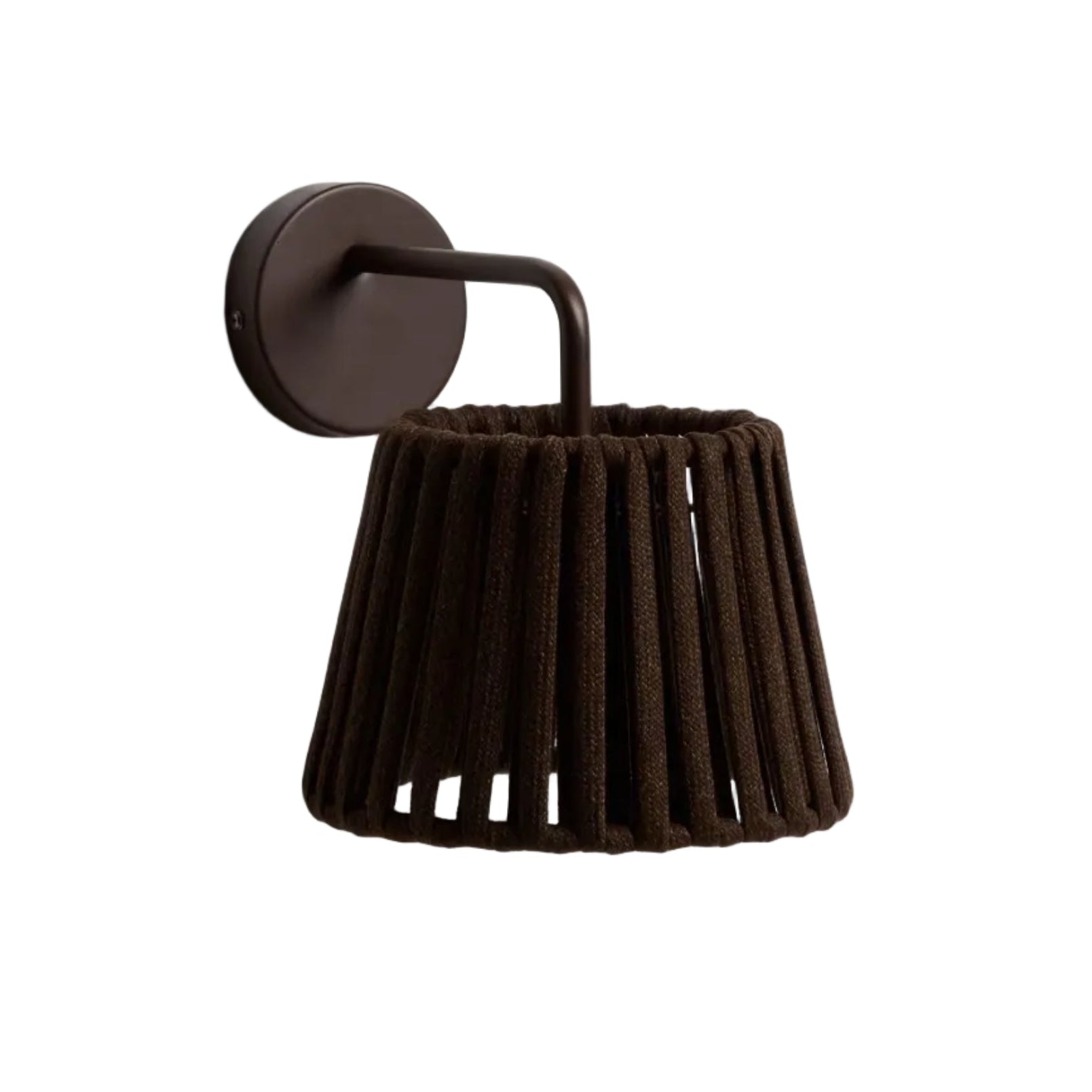 Solární nástěnná zahradní lampa ALDET hnědá