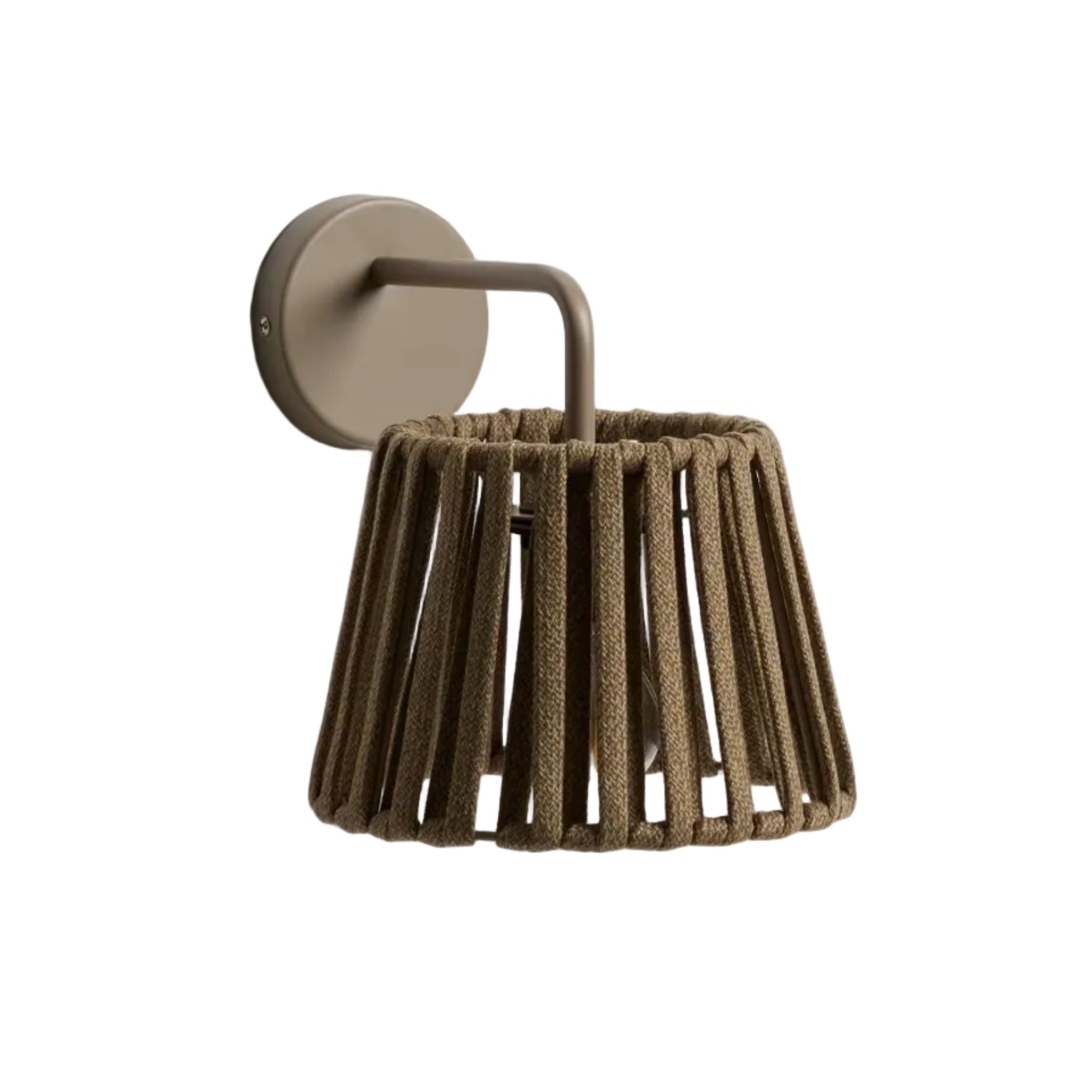 Solární nástěnná zahradní lampa ALDET tmavě béžová