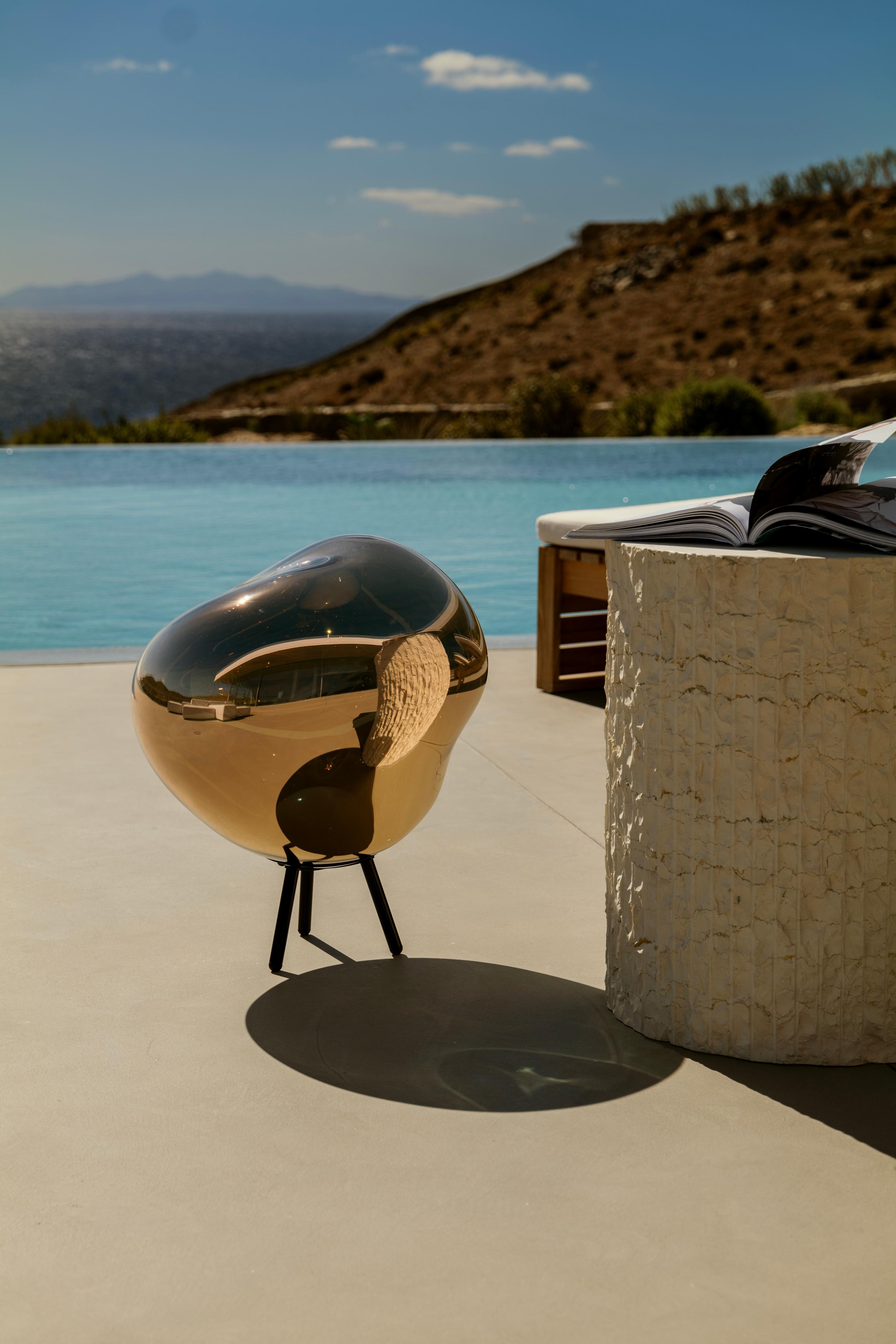 LARGE MELT Portable Lamp in Brown
