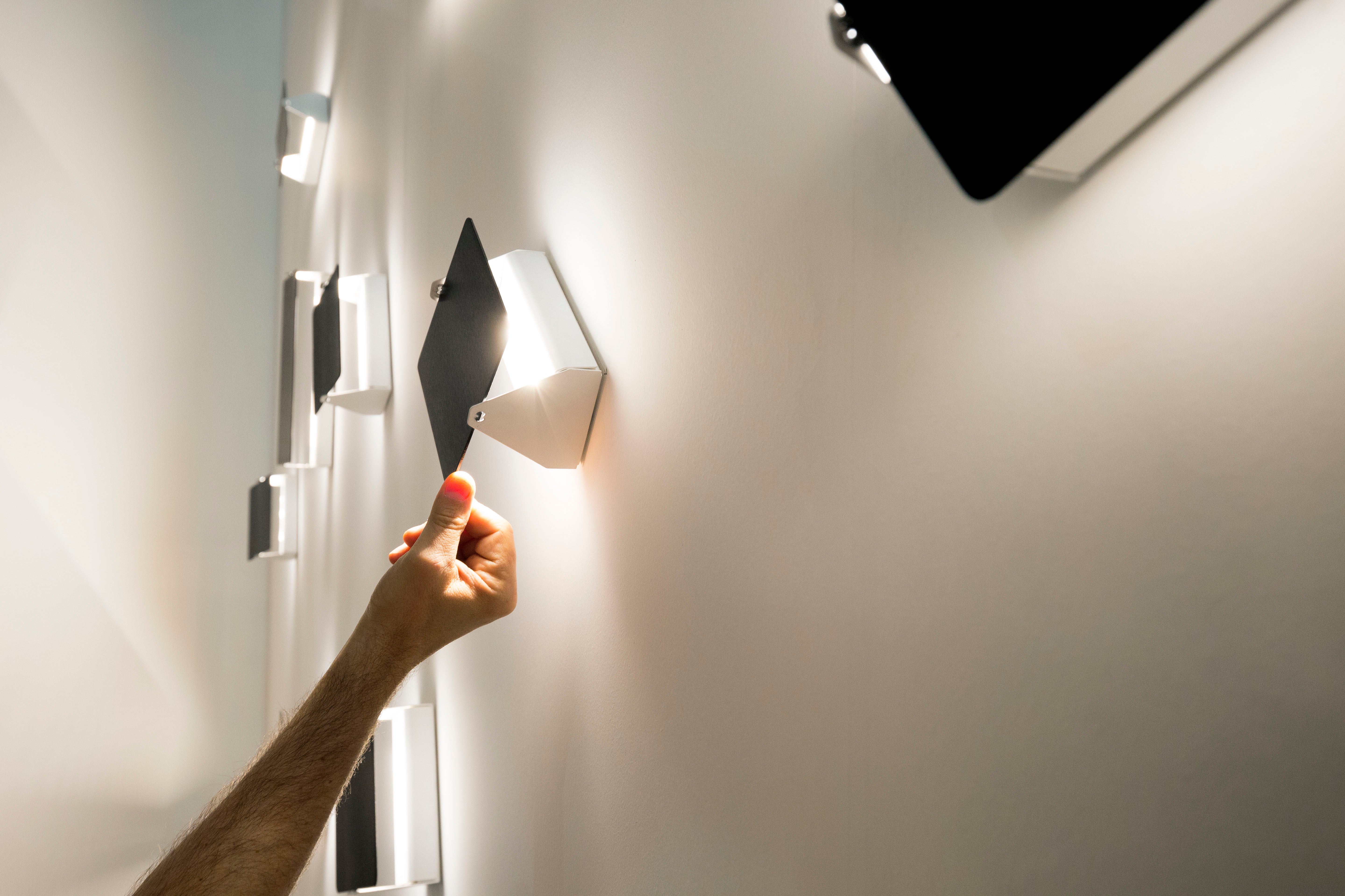 Red Pivoting Shutter Wall Lamp