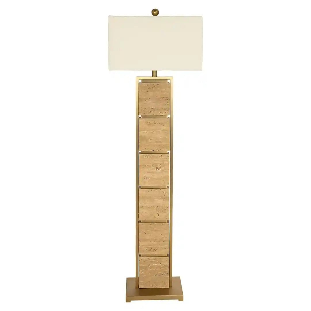 MEYRA floor lamp brown marble