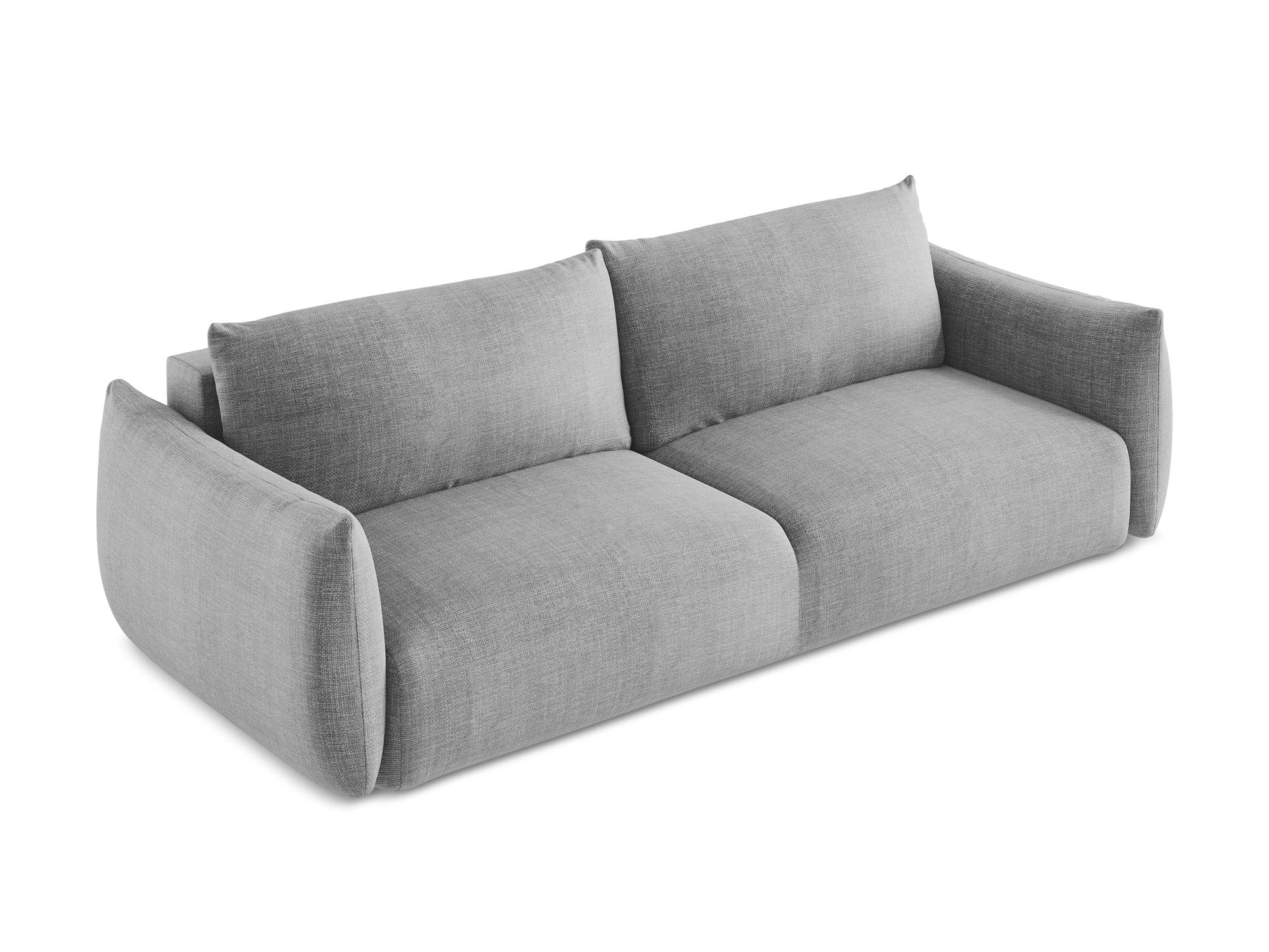 3-Seater Sofa with Sleeping Function LEILA Light Gray