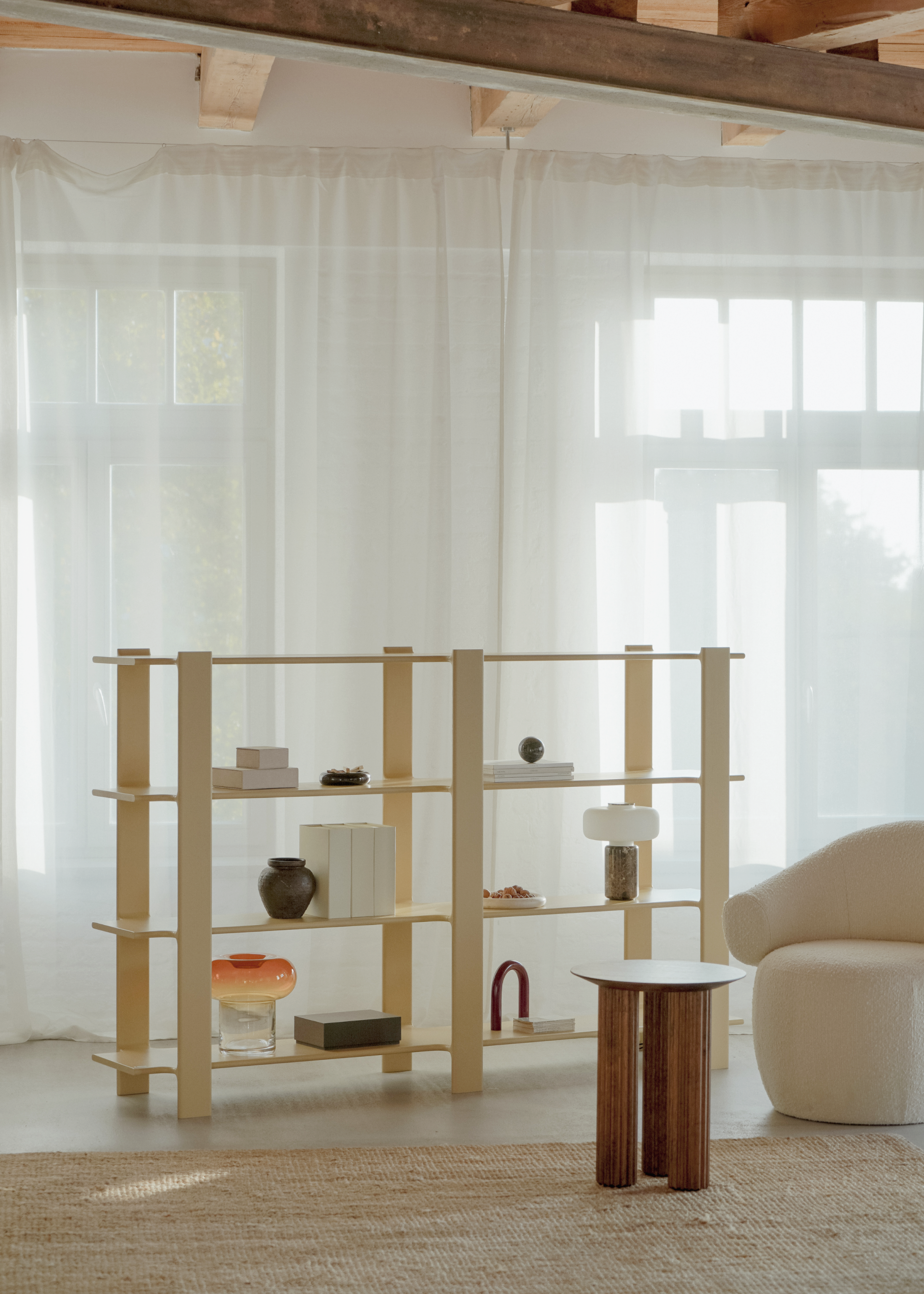 Regál LIGO DUO tmavé dubové dřevo