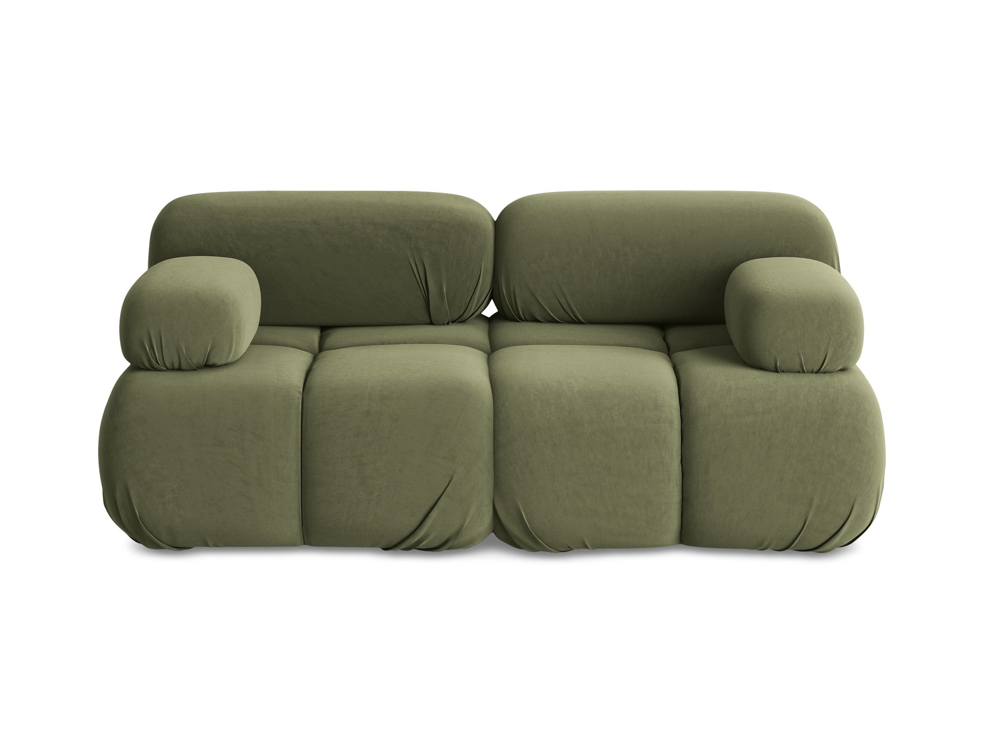 Sofa modulární sametová 2-osobová LOKUA olivová