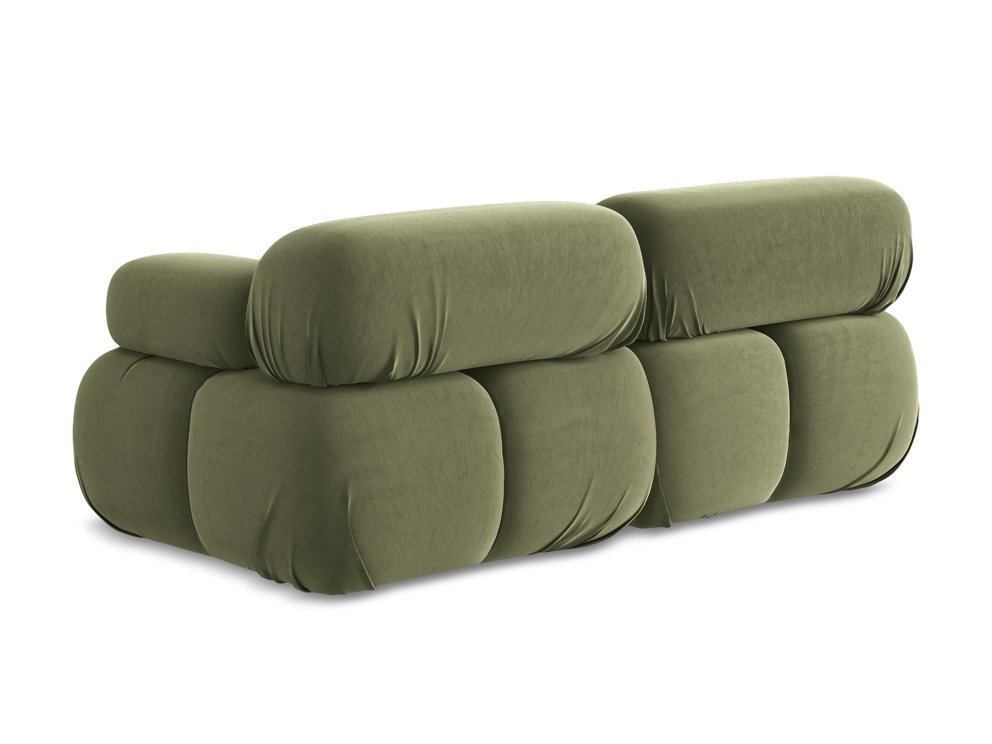 Sofa modulární sametová 2-osobová LOKUA olivová