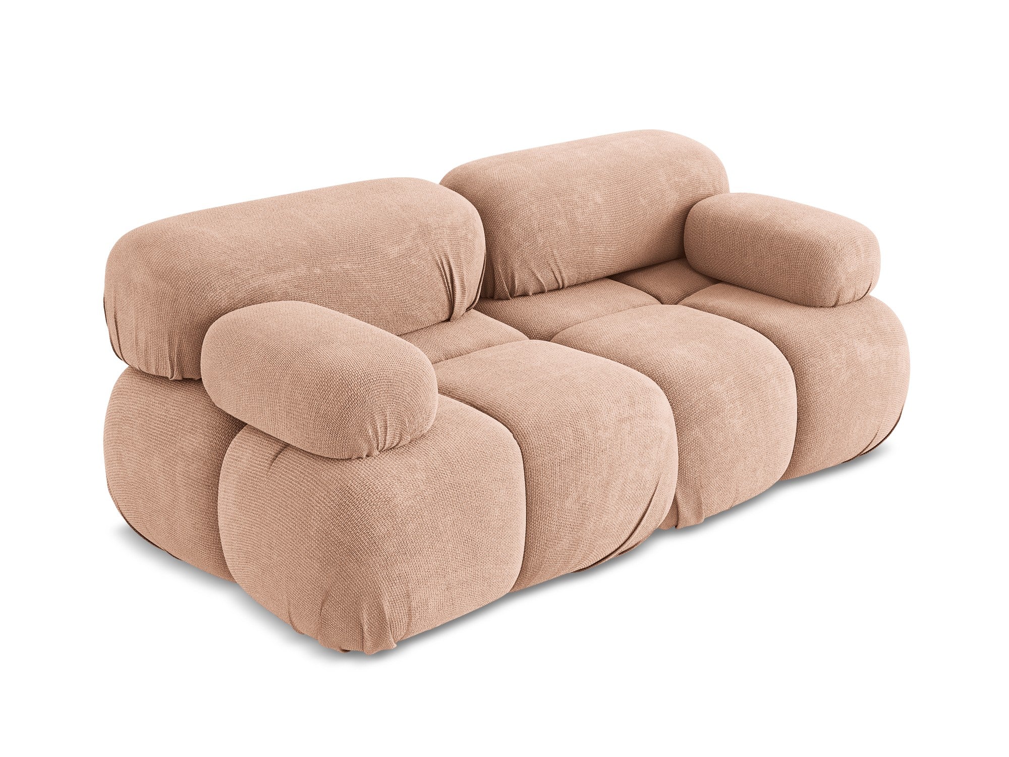 Modular 2-Seater Sofa LOKUA Peach Chenille