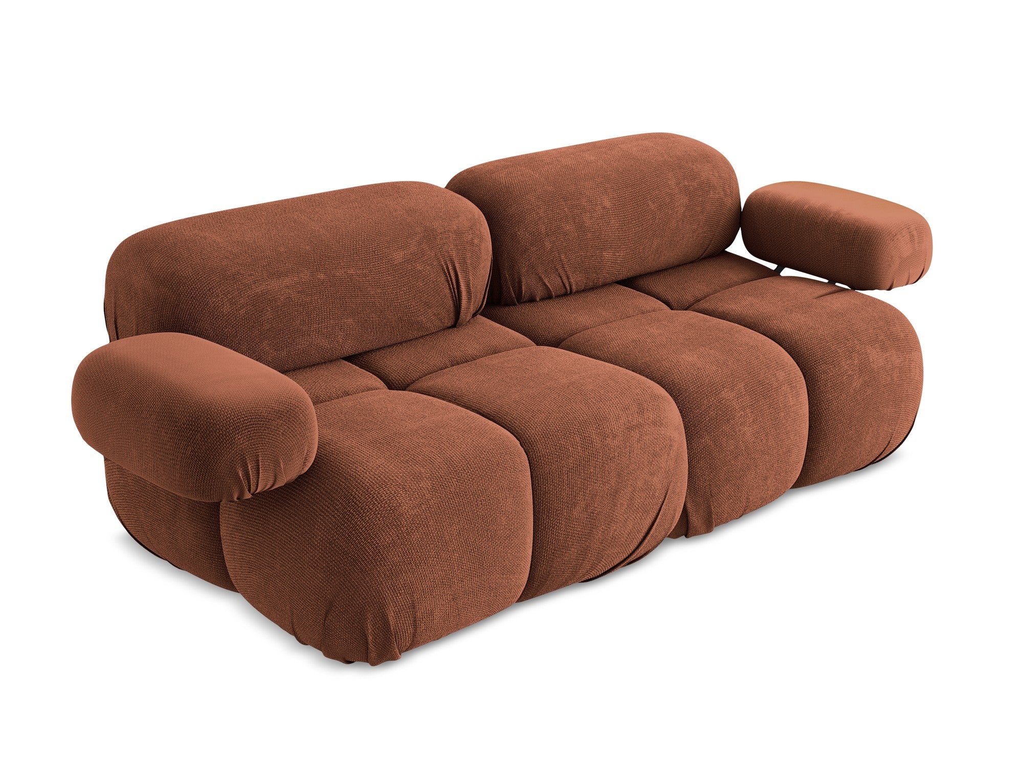 Modular 2-Seater Sofa LOKUA Terracotta Chenille