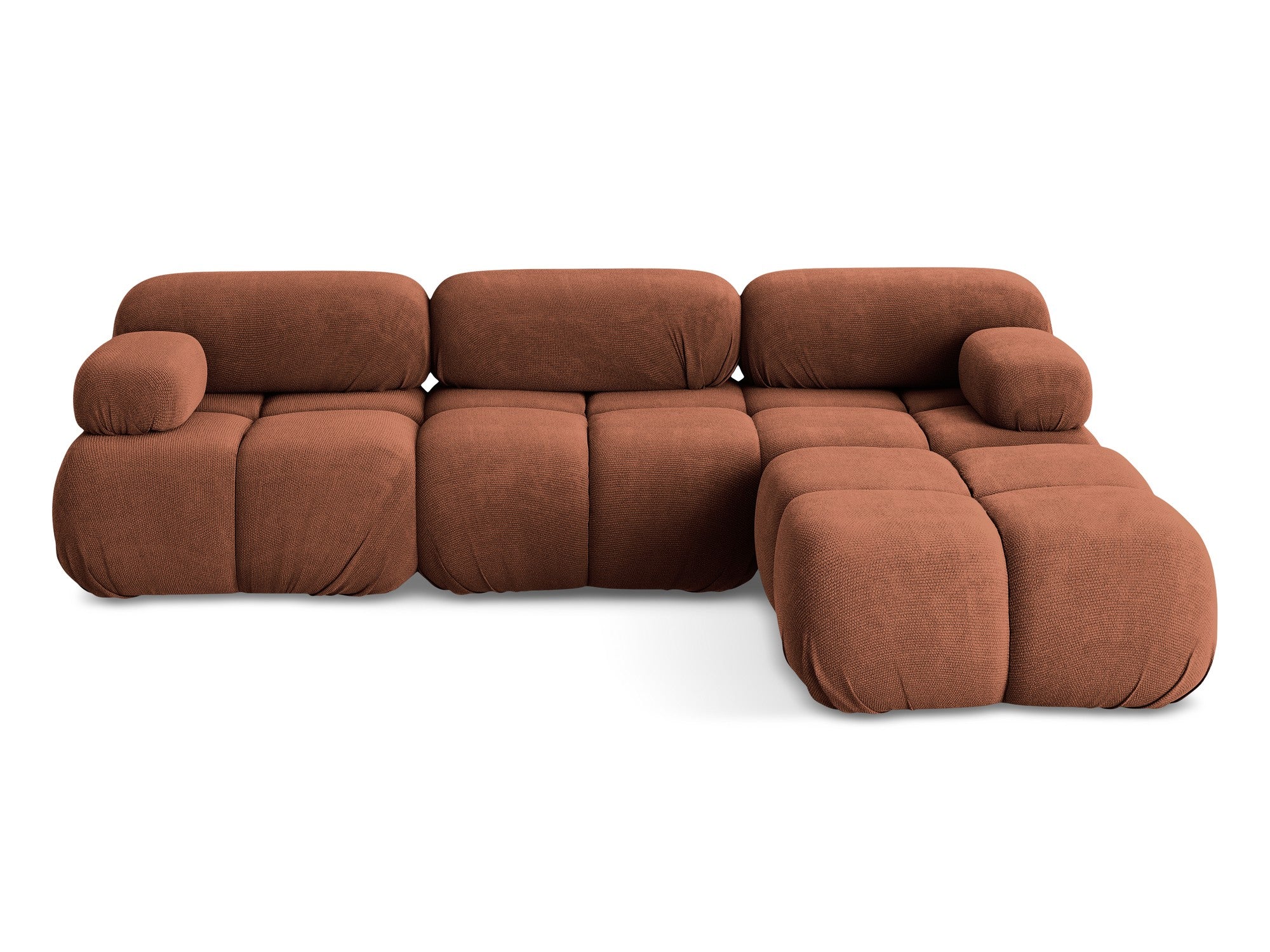 Universal modular corner sofa LOKUA terracotta chenille