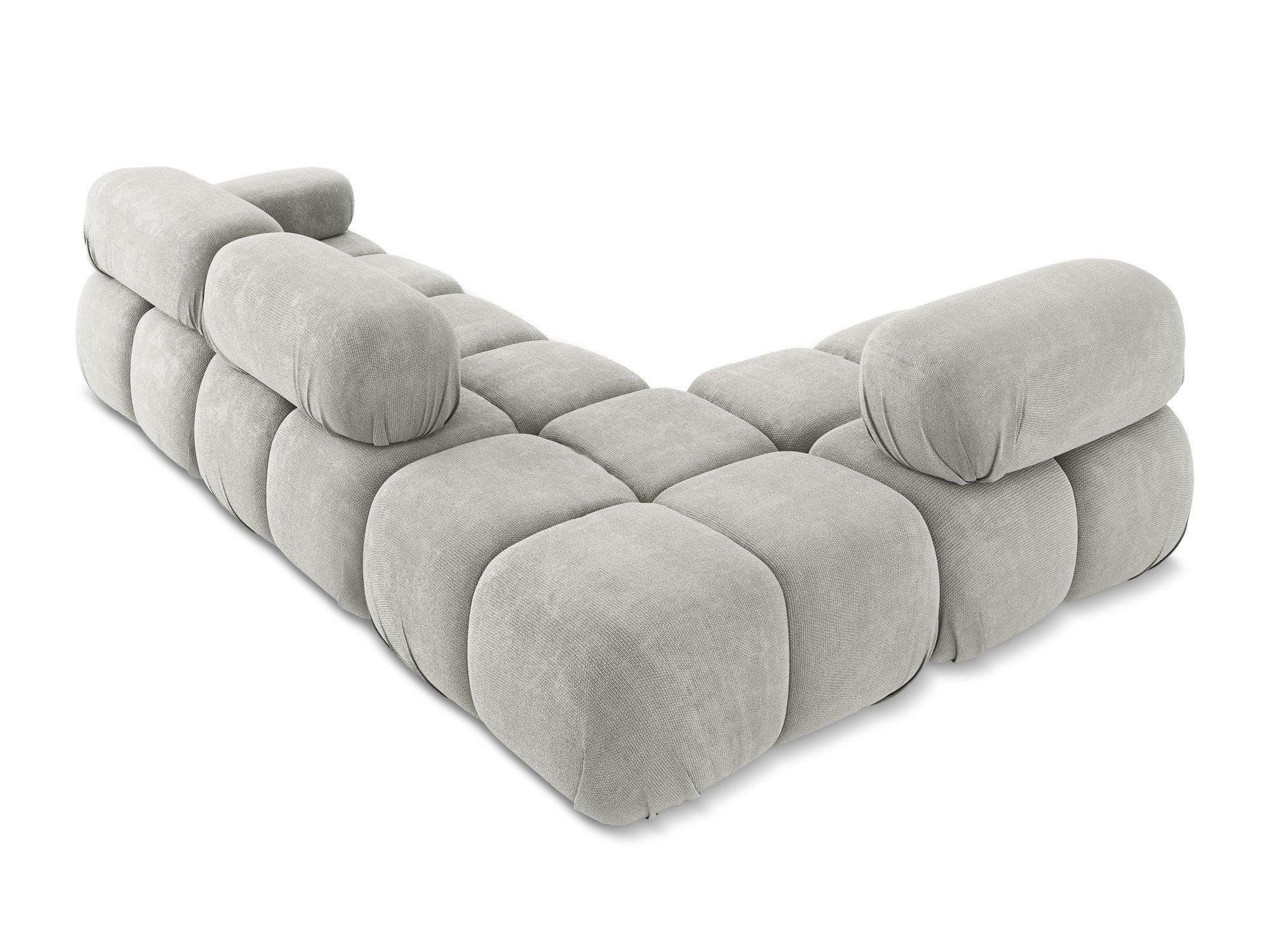 Left-sided modular corner sofa LOKUA light gray chenille