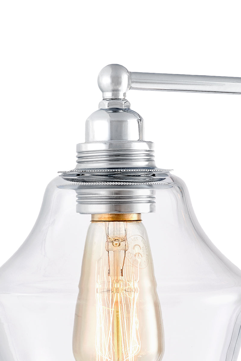 Nástěnné svítidlo LONGIS II transparentní s lesklým chromem